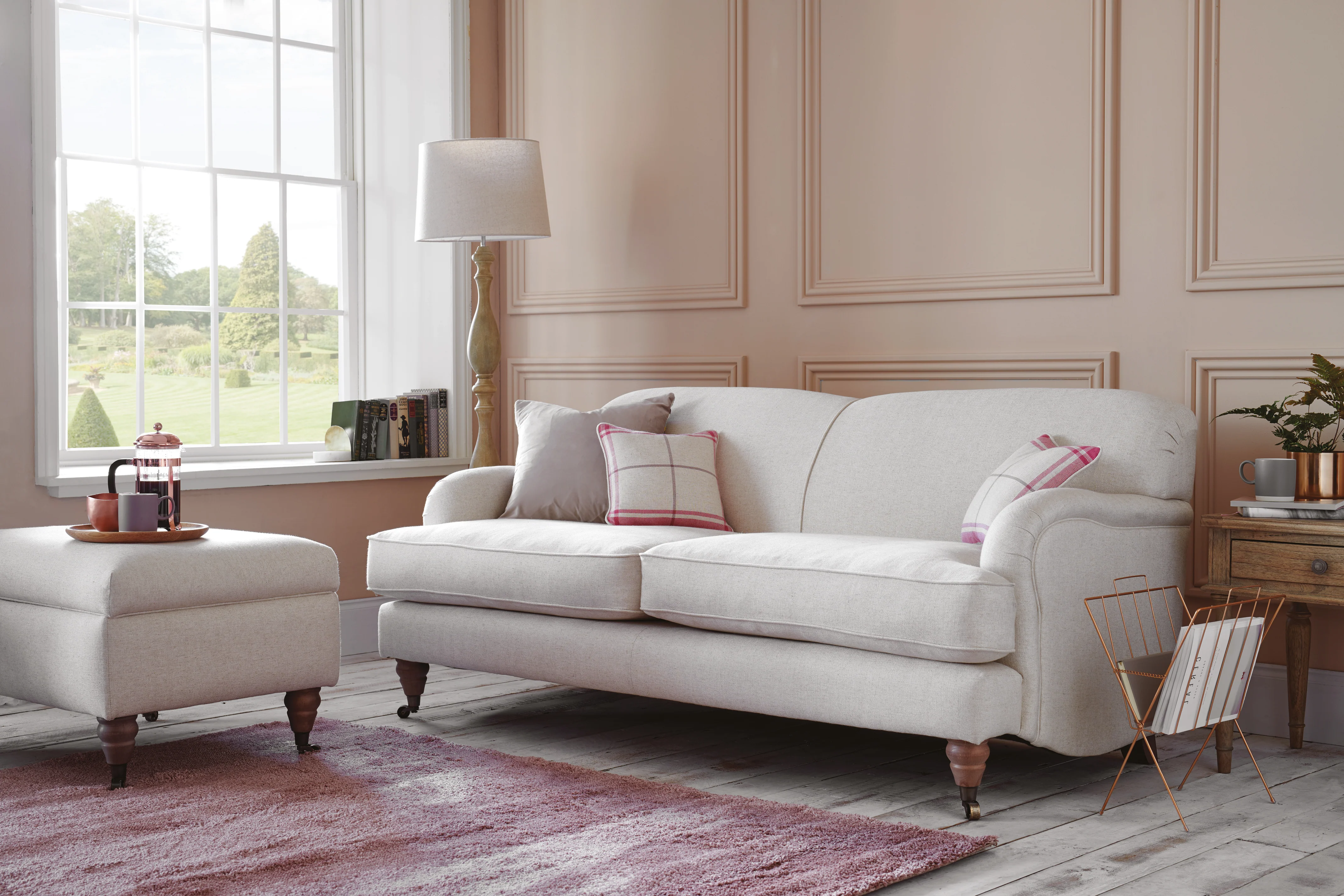 Agatha | 3 Seater Sofa | Orly Pebble - Image 3