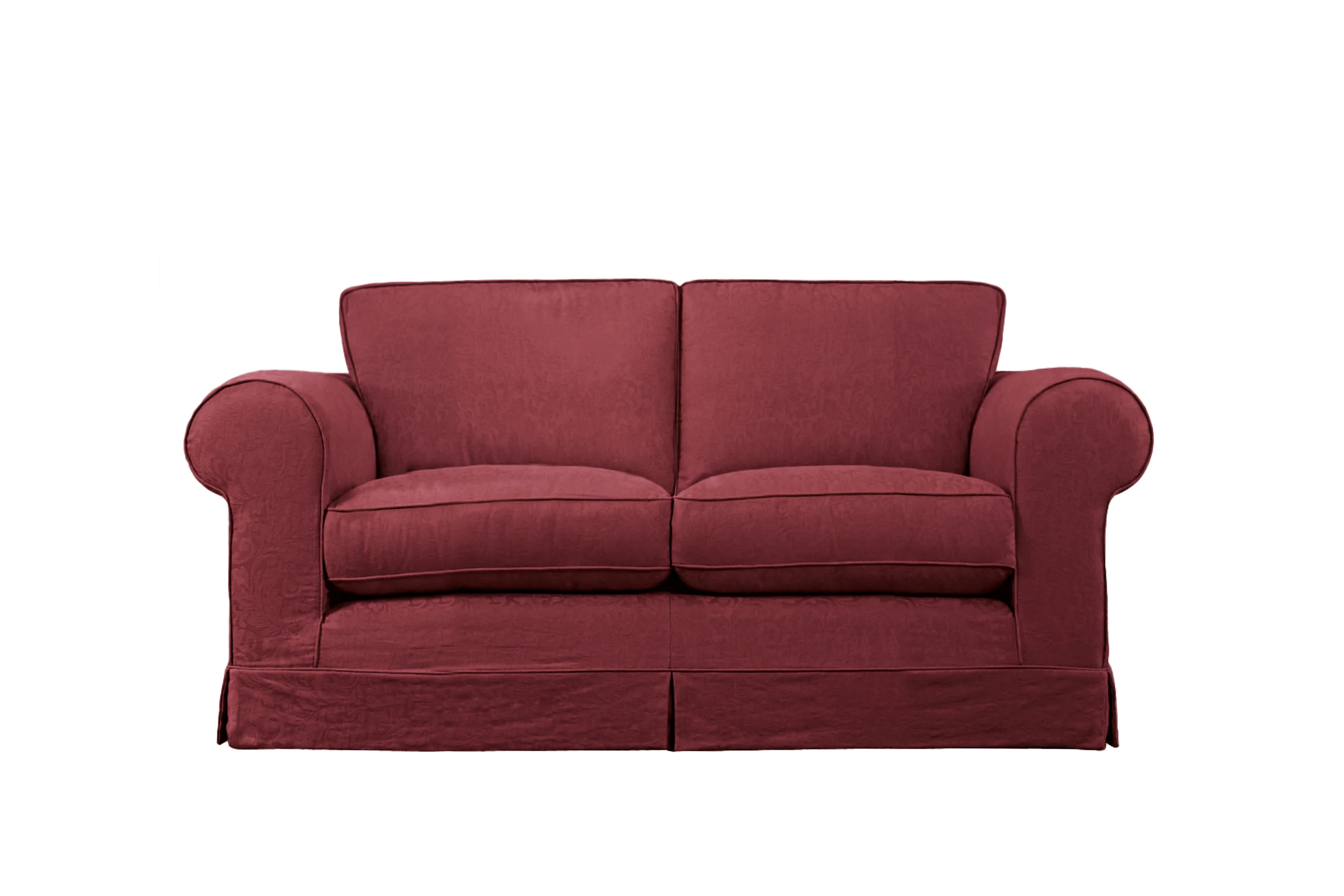 Albany | 2 Seater Extra Loose Cover | Kingston Burgundy - Image 2