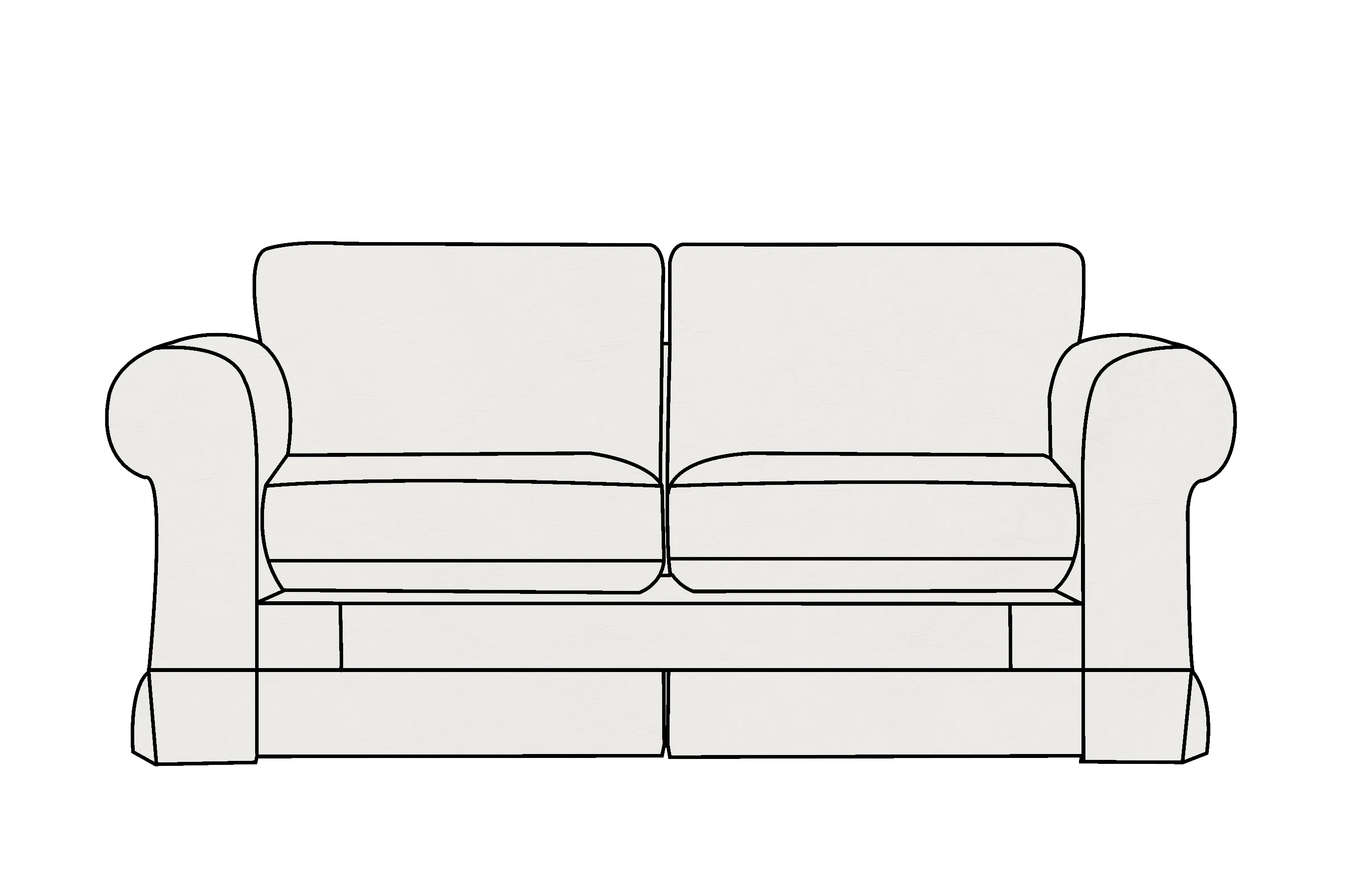 Albany | 2 Seater Extra Loose Cover | Kingston Natural