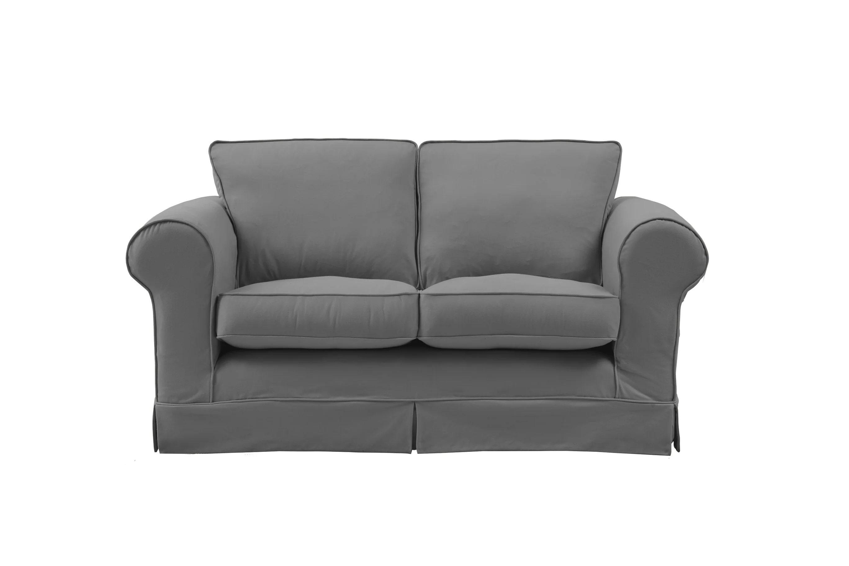 Albany | 2 Seater Extra Loose Cover | Miami Charcoal - Image 2