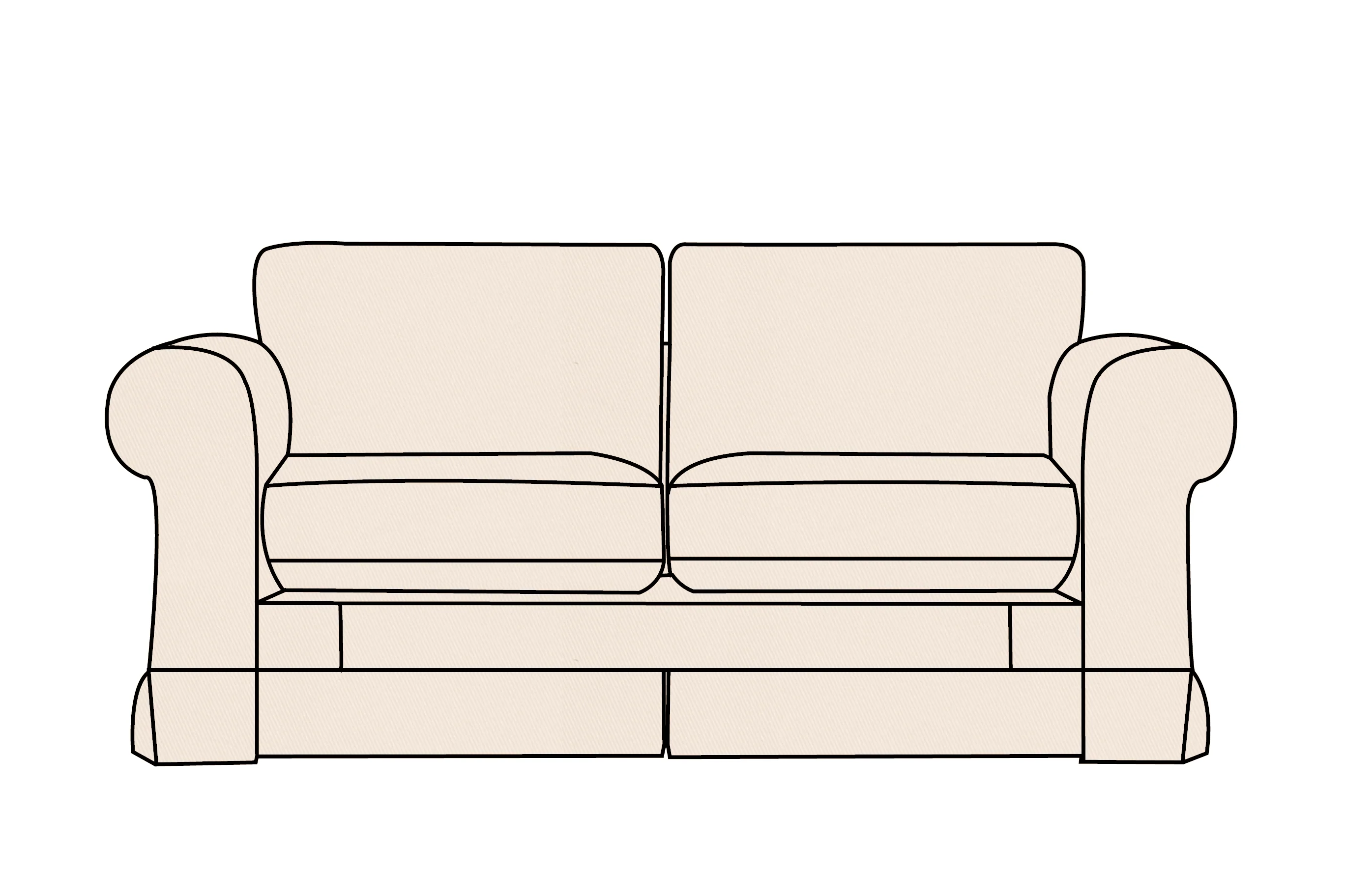 Albany | 2 Seater Extra Loose Cover | Miami Oyster