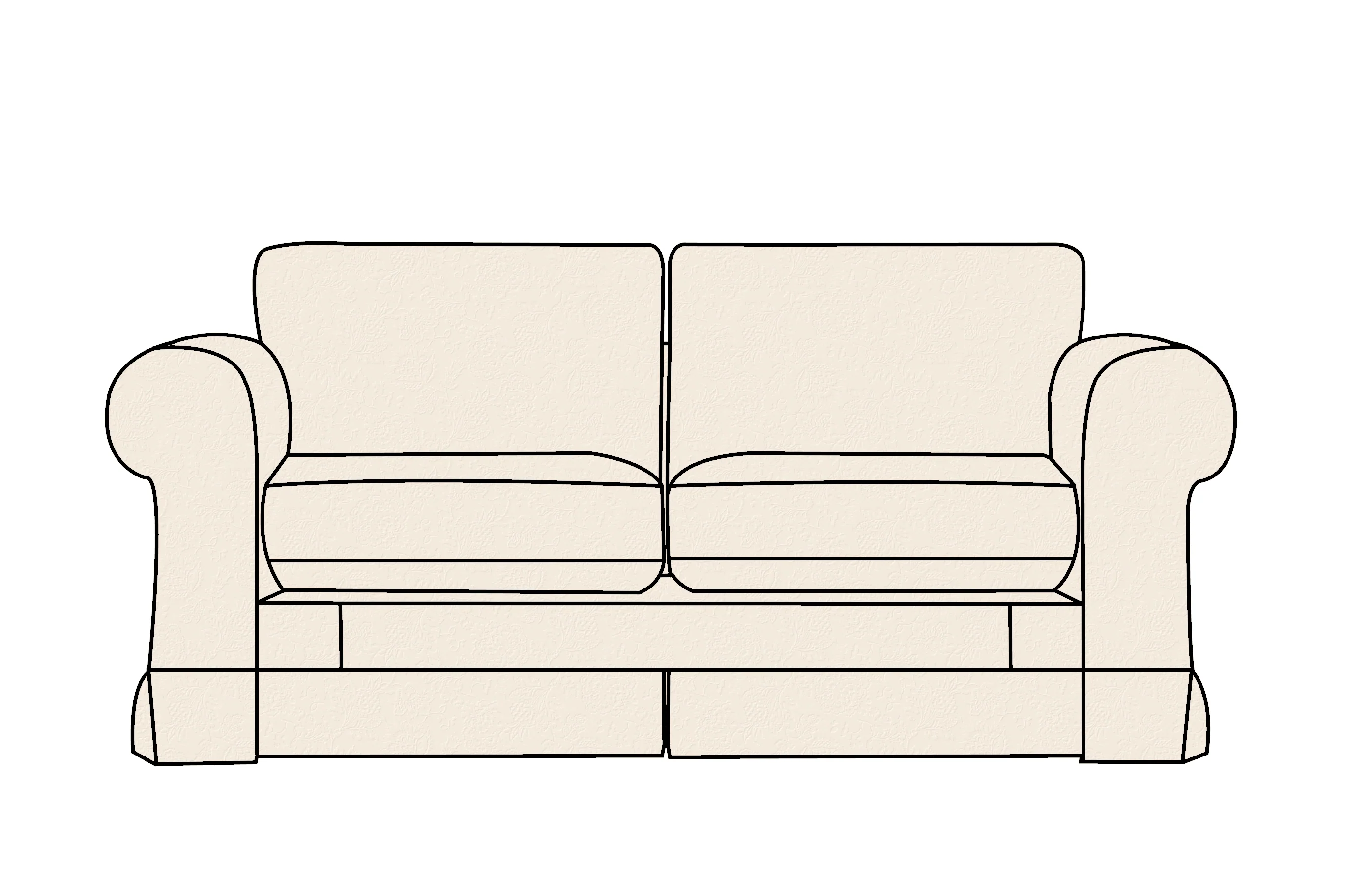 Albany | 2 Seater Extra Loose Cover | Shaftesbury Natural