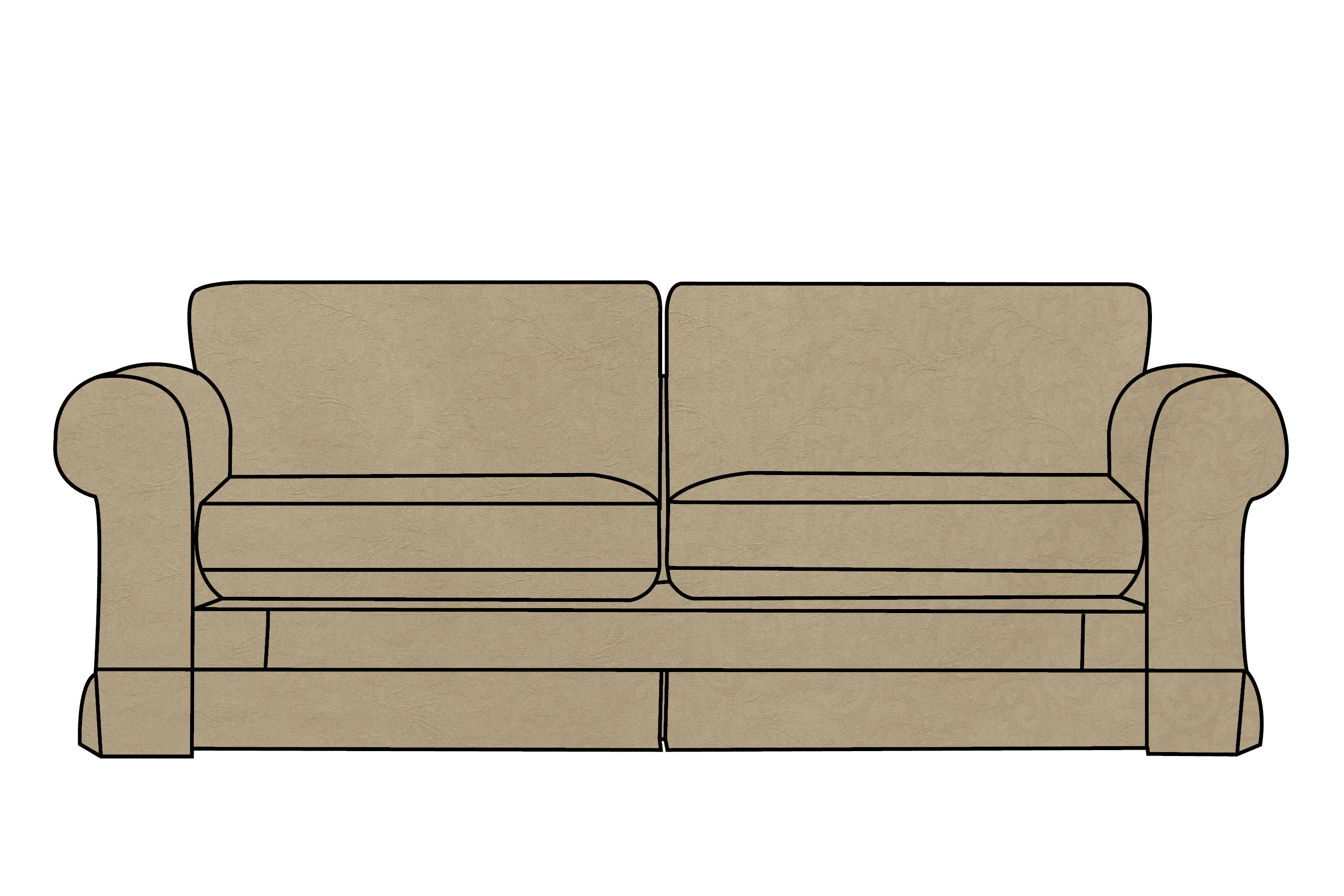 Albany | 3 Seater Extra Loose Cover | Kingston Coffee