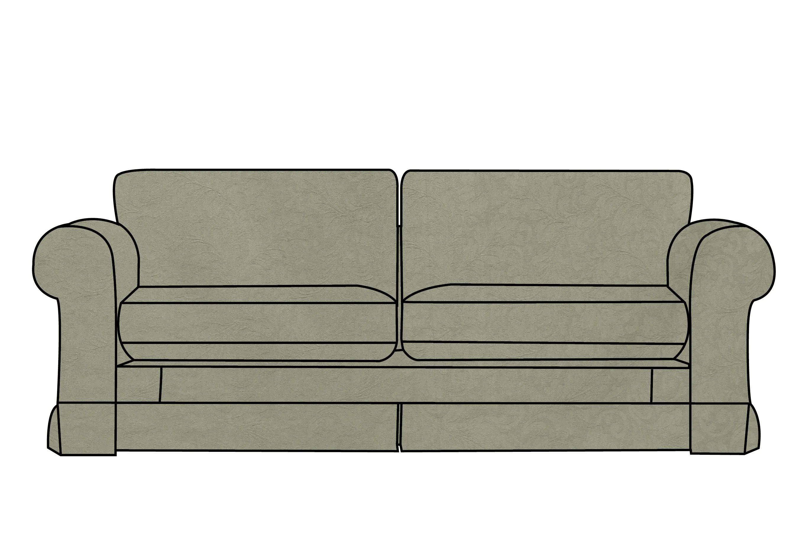 Albany | 3 Seater Extra Loose Cover | Kingston Lichen