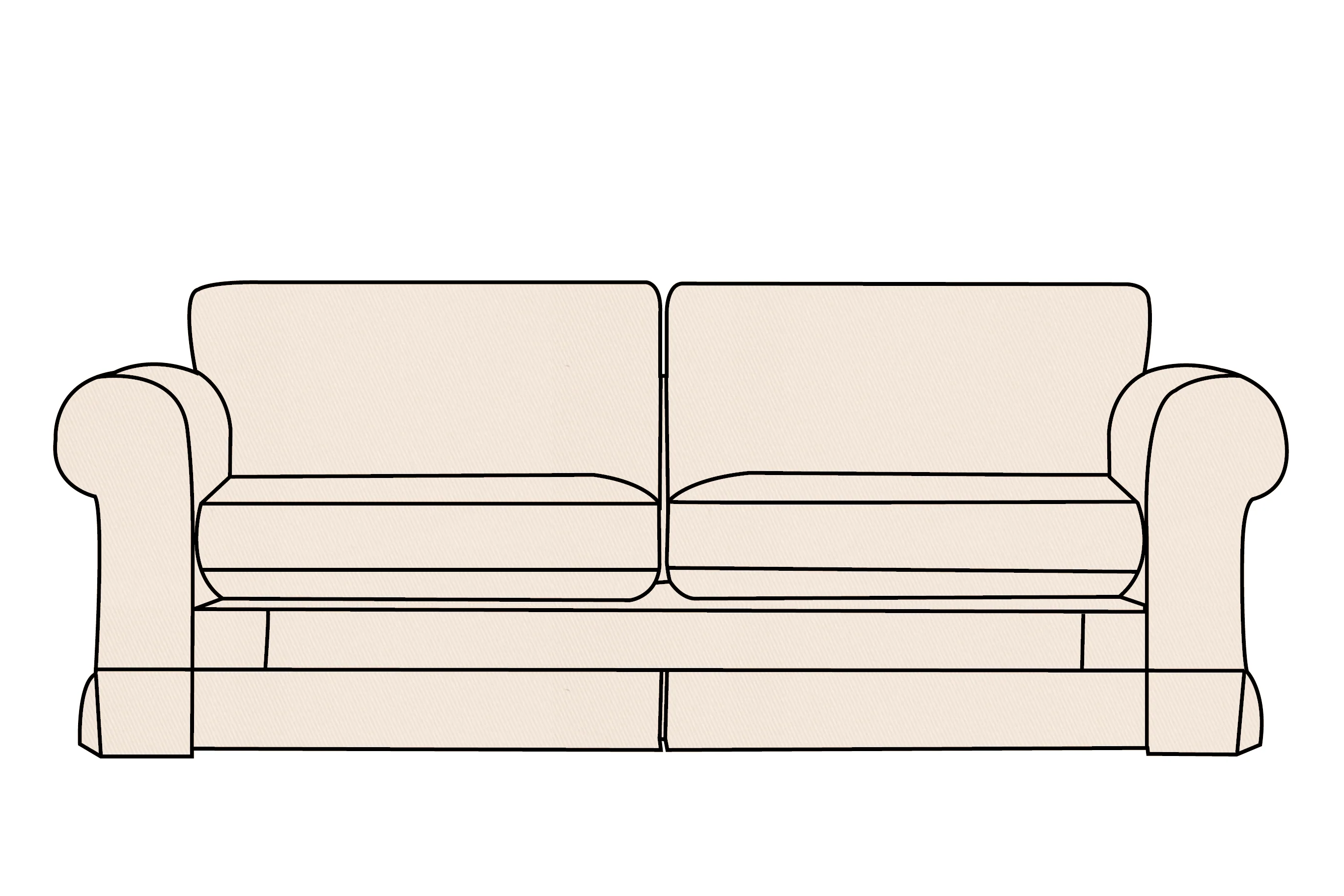 Albany | 3 Seater Extra Loose Cover | Miami Oyster