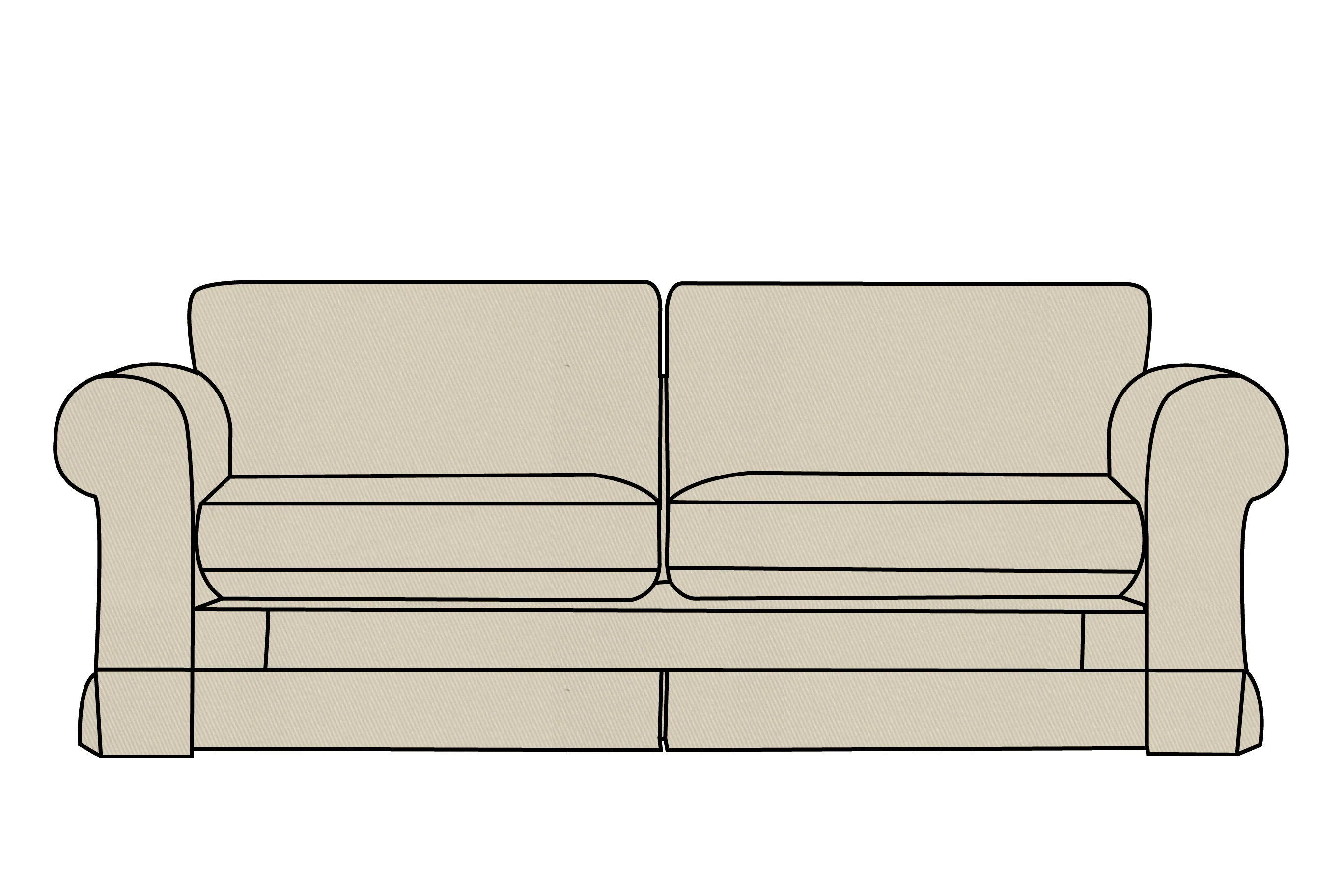 Albany | 3 Seater Extra Loose Cover | Miami Pewter
