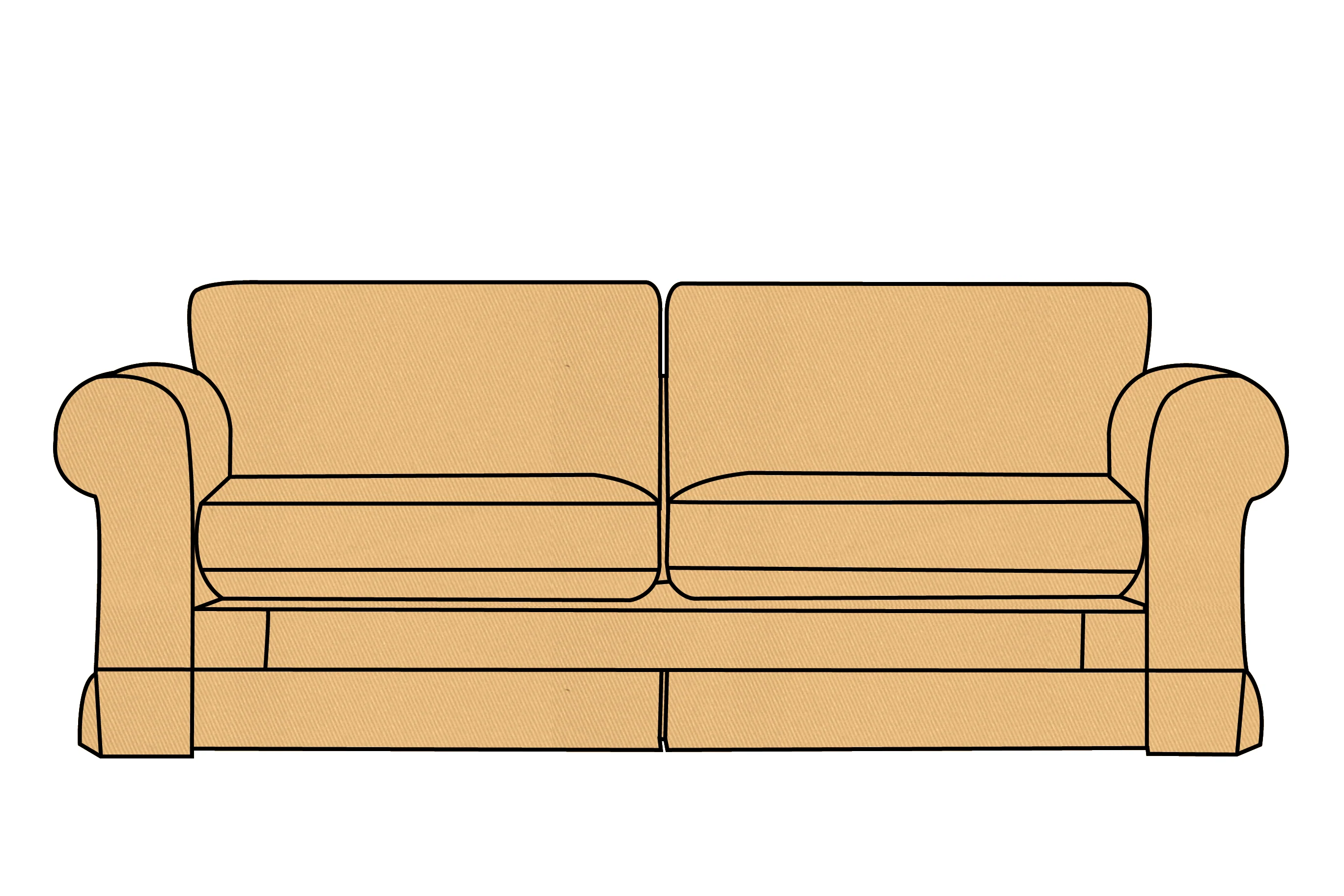 Albany | 3 Seater Extra Loose Cover | Miami Sand