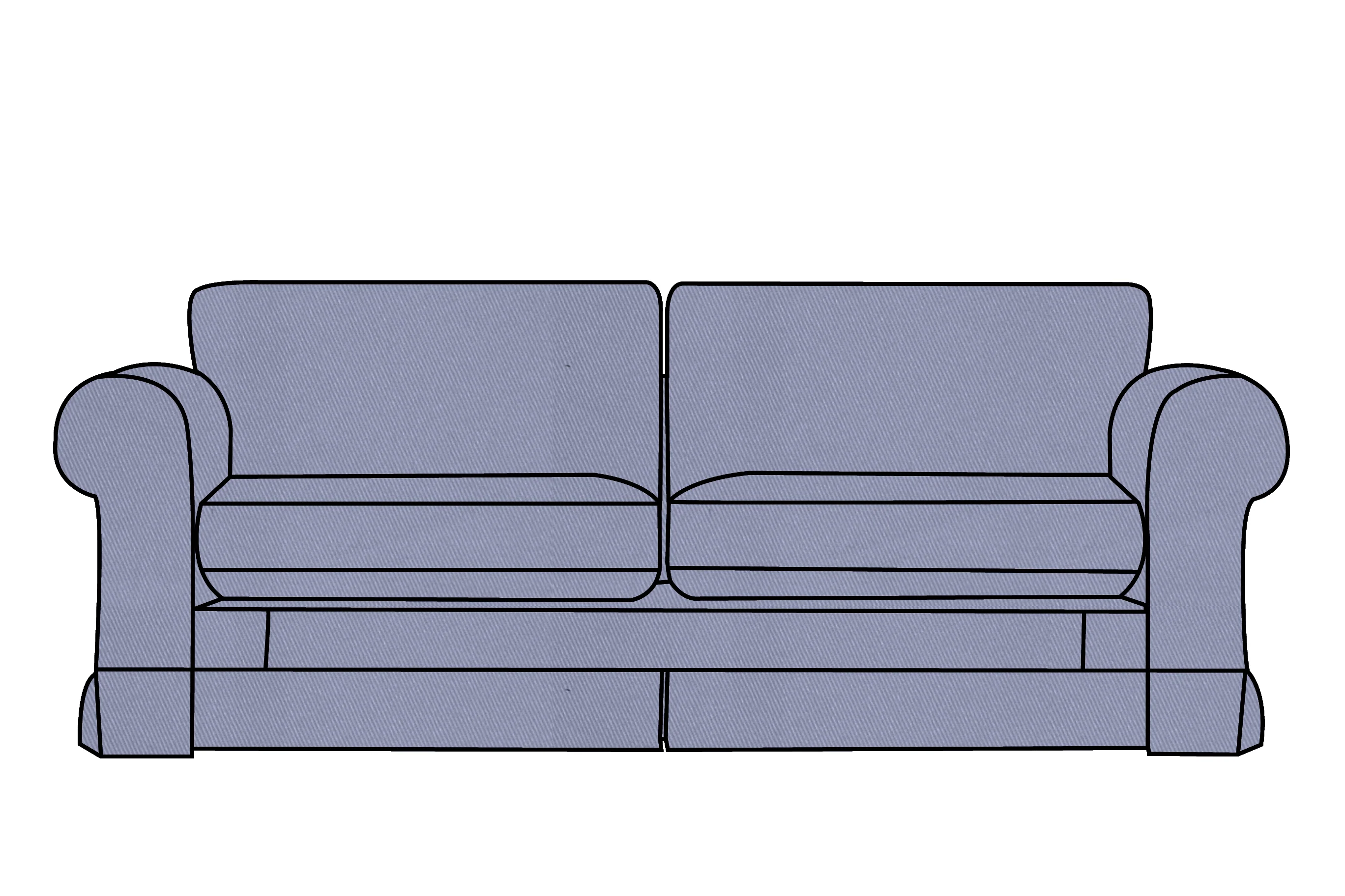 Albany | 3 Seater Extra Loose Cover | Miami Sea Blue