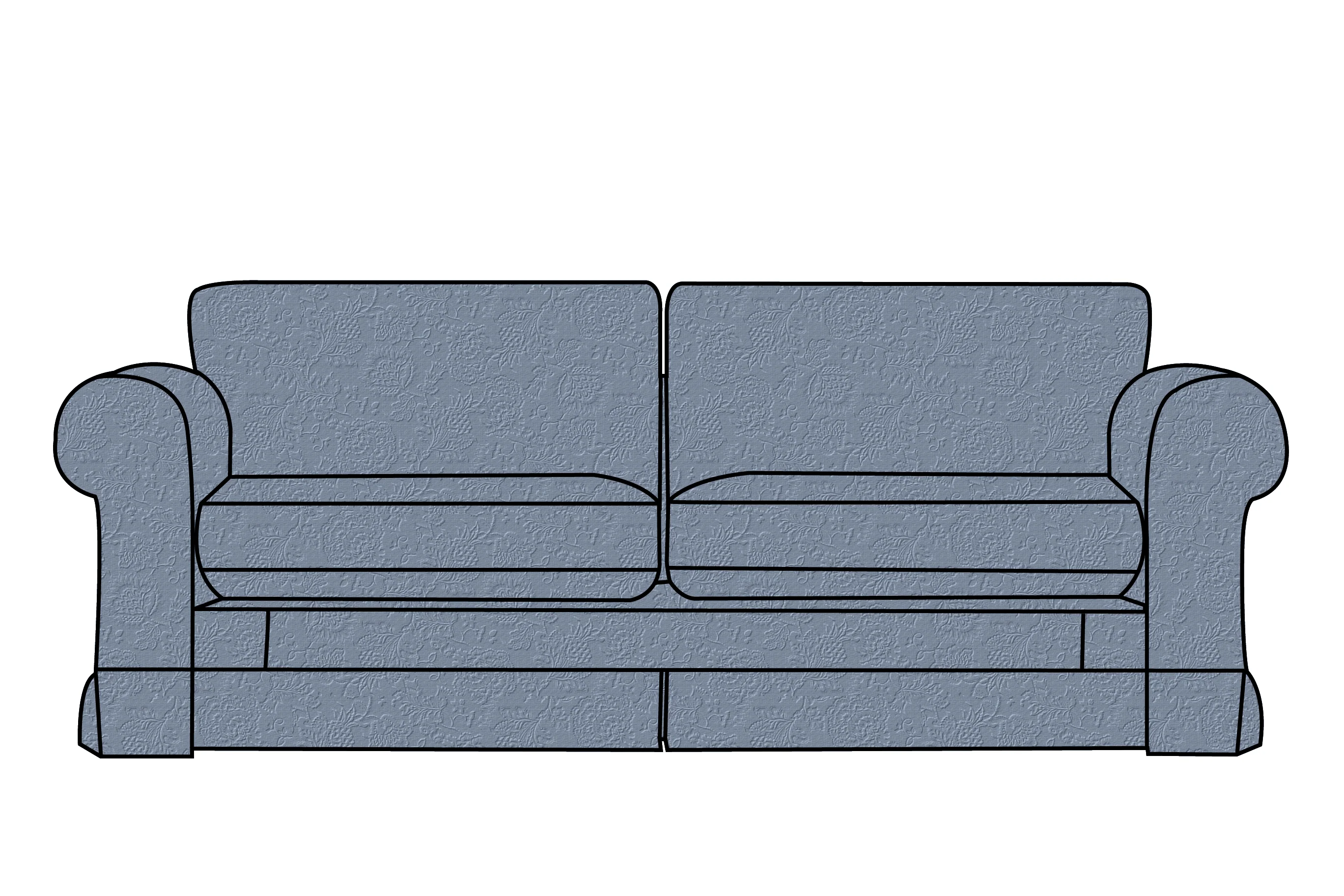 Albany | 3 Seater Extra Loose Cover | Shaftesbury Cornflower Blue