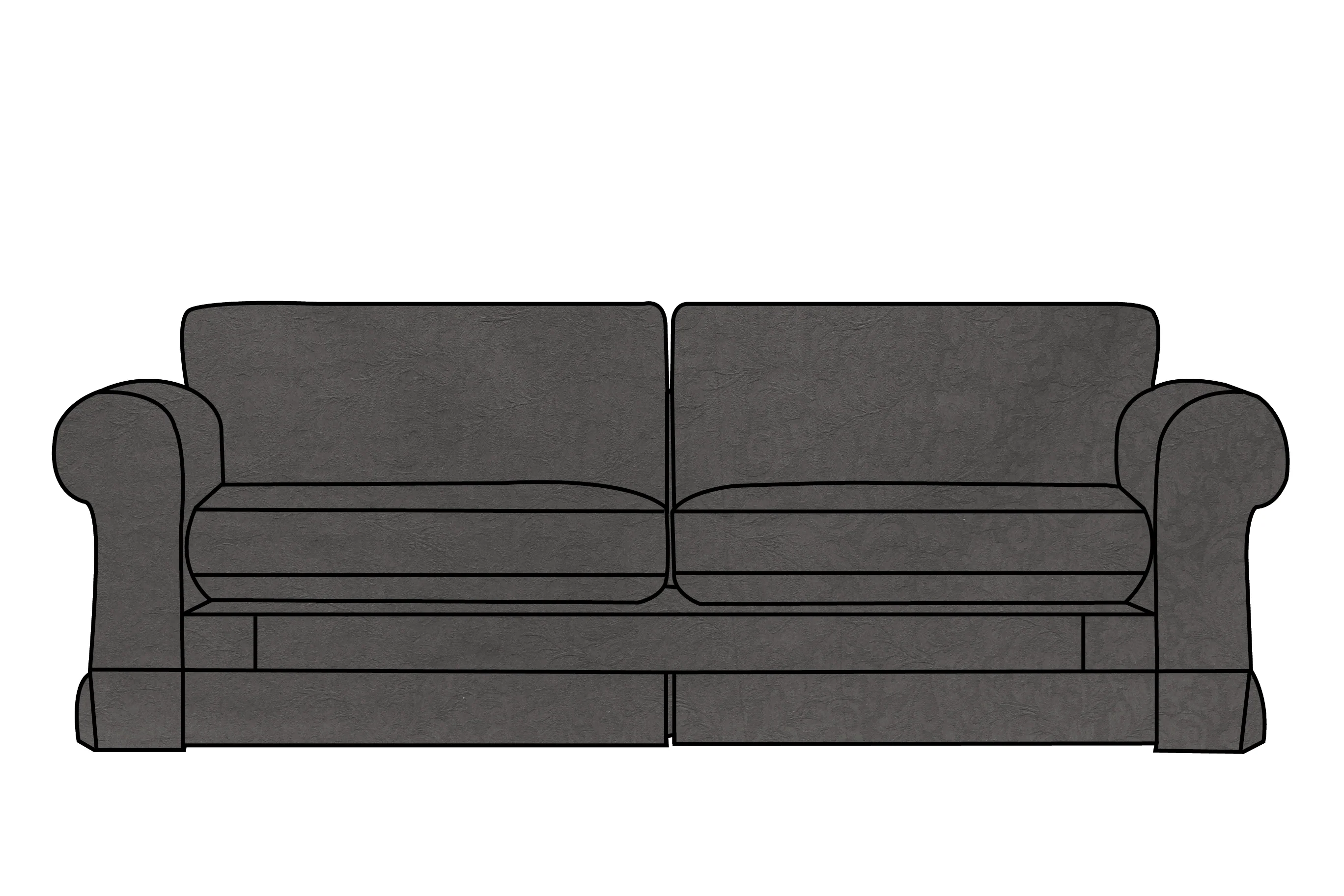 Albany | 4 Seater Extra Loose Cover | Kingston Charcoal