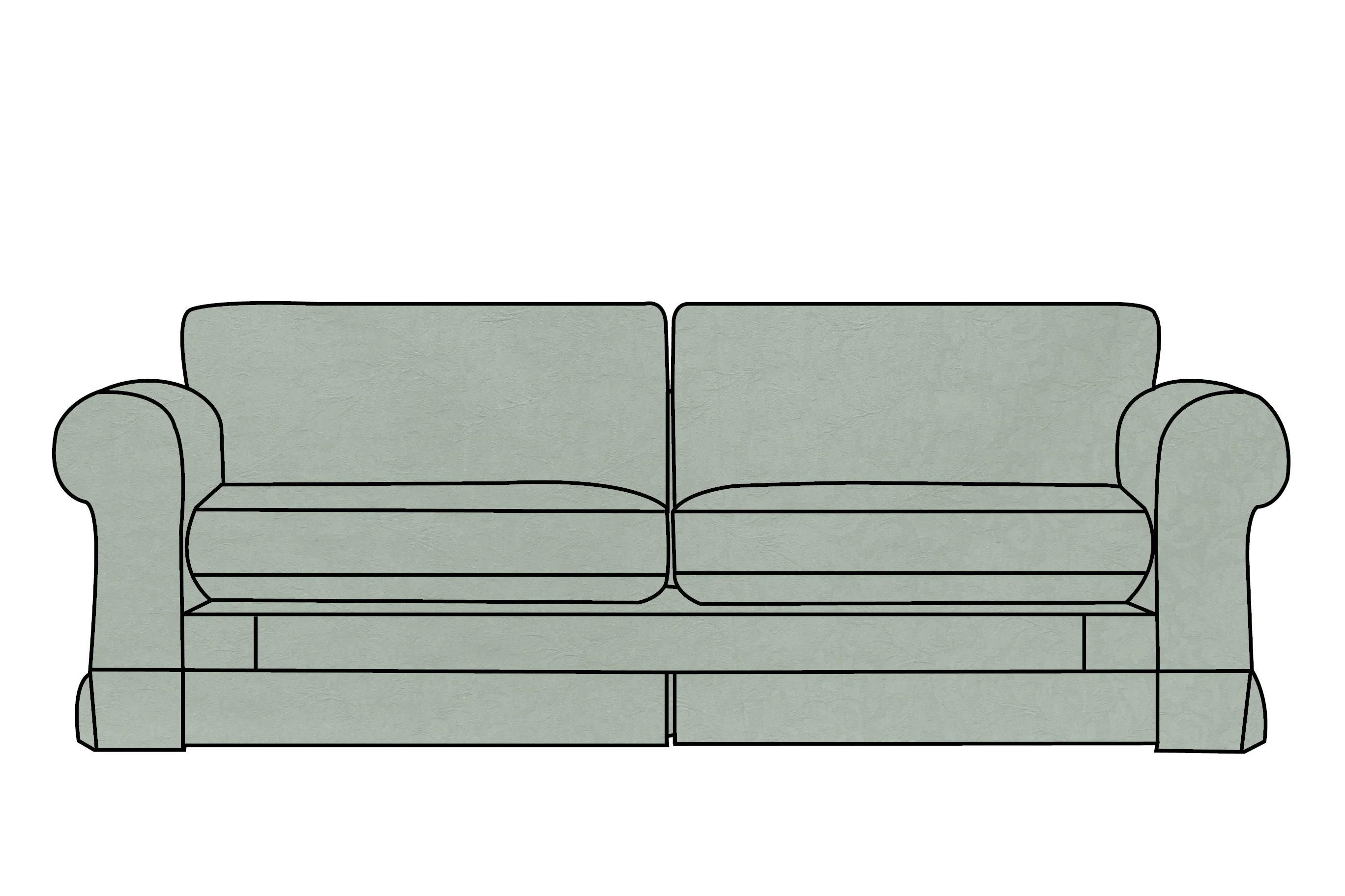 Albany | 4 Seater Extra Loose Cover | Kingston Duck Egg
