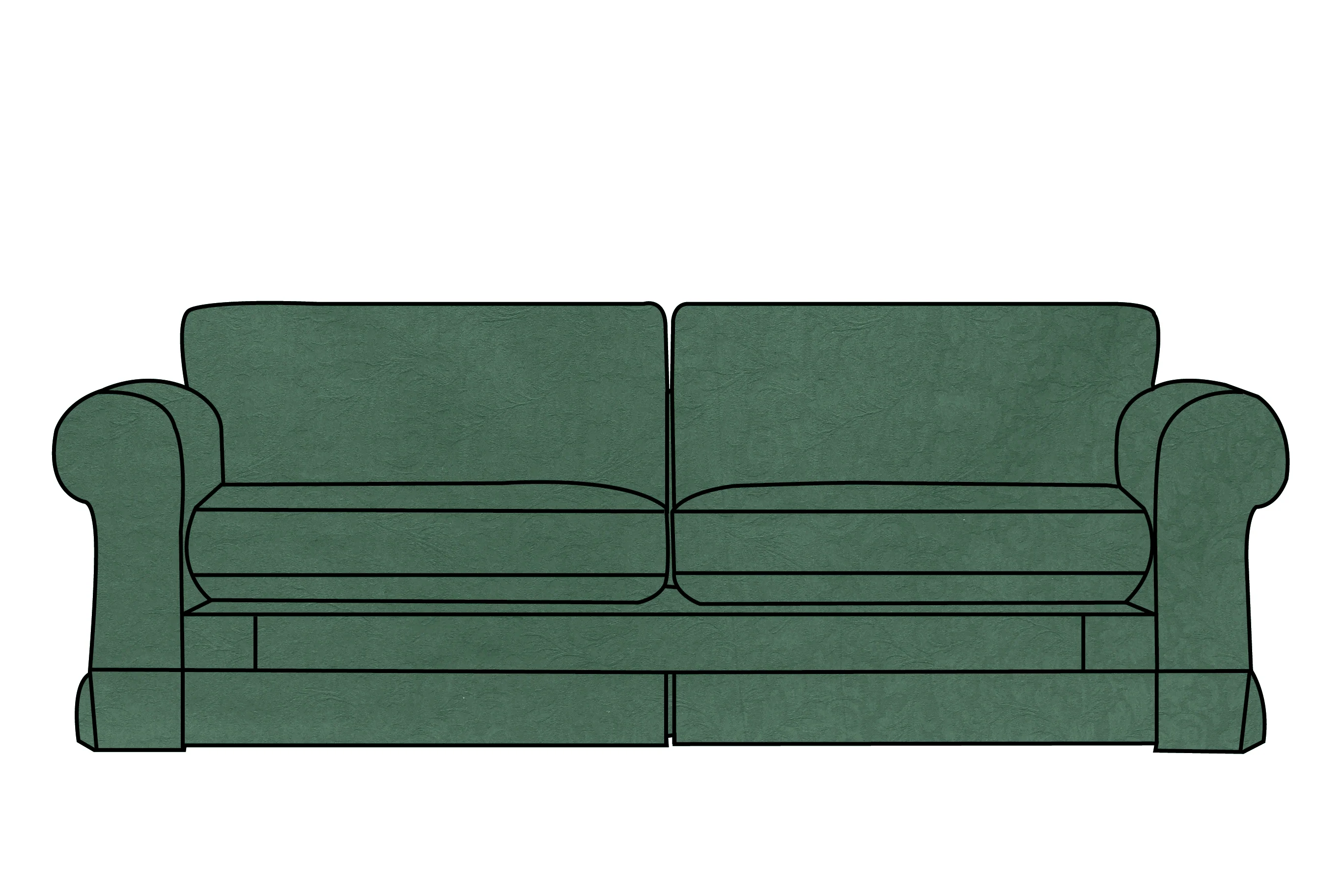 Albany | 4 Seater Extra Loose Cover | Kingston Green