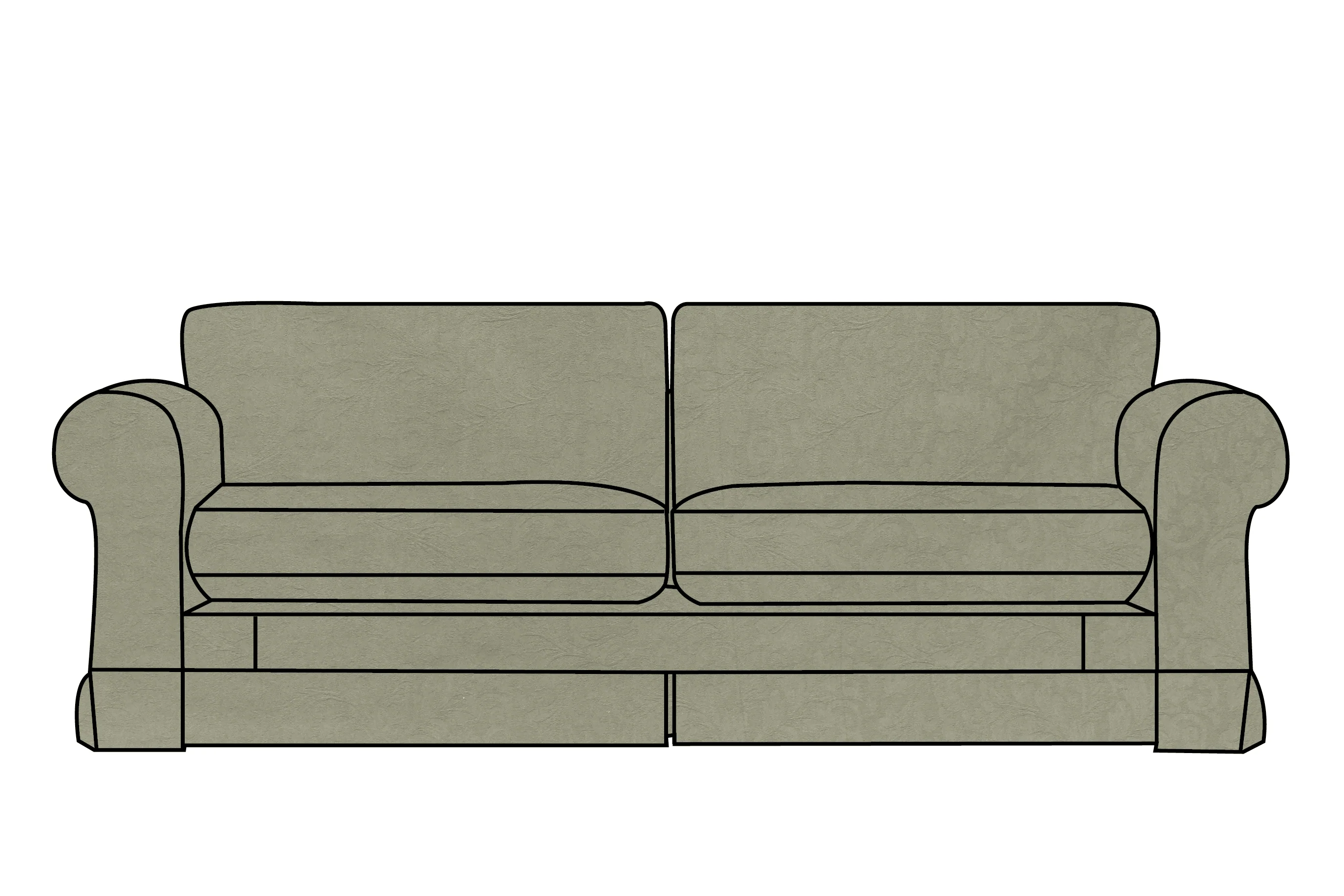 Albany | 4 Seater Extra Loose Cover | Kingston Lichen
