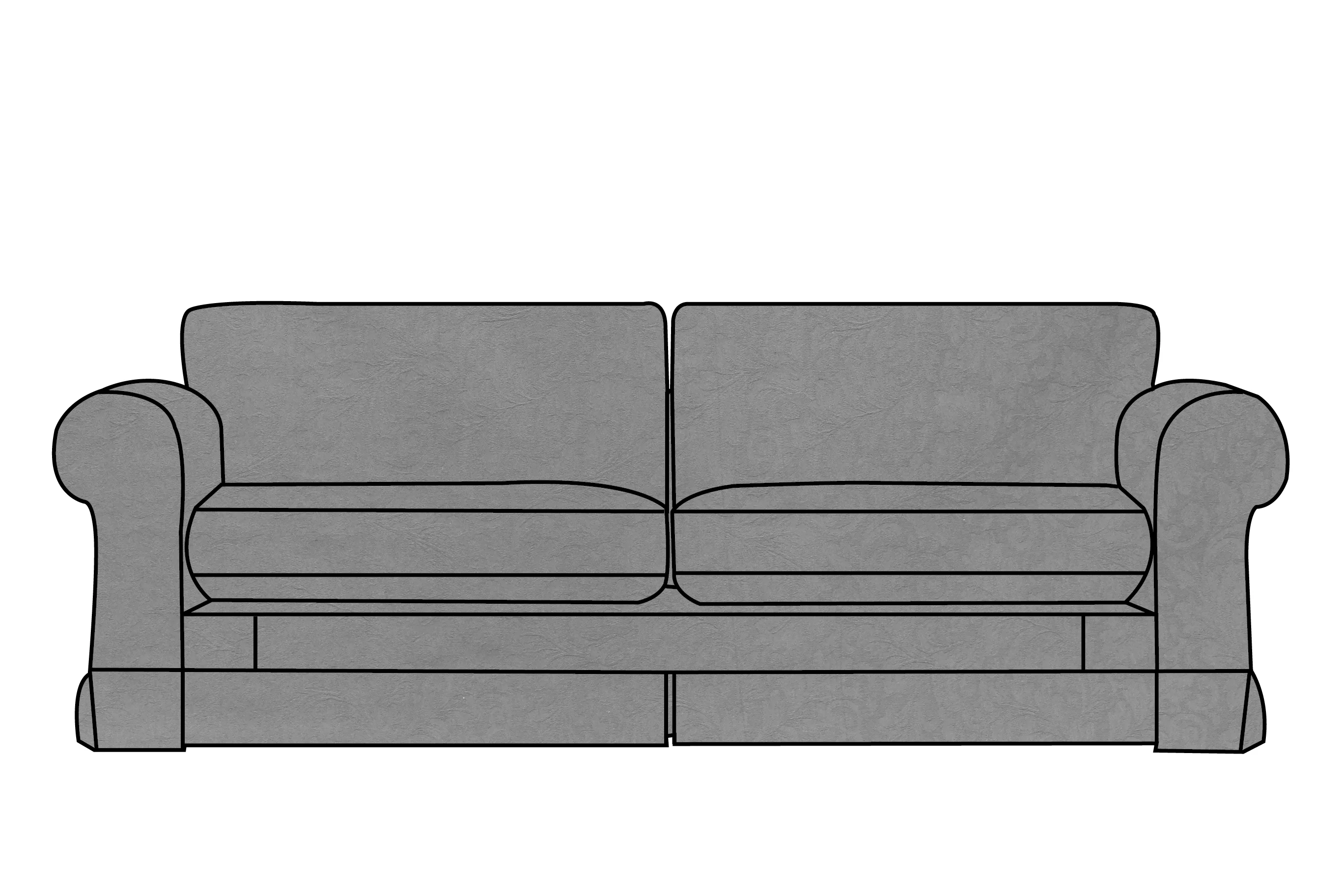 Albany | 4 Seater Extra Loose Cover | Kingston Light Grey