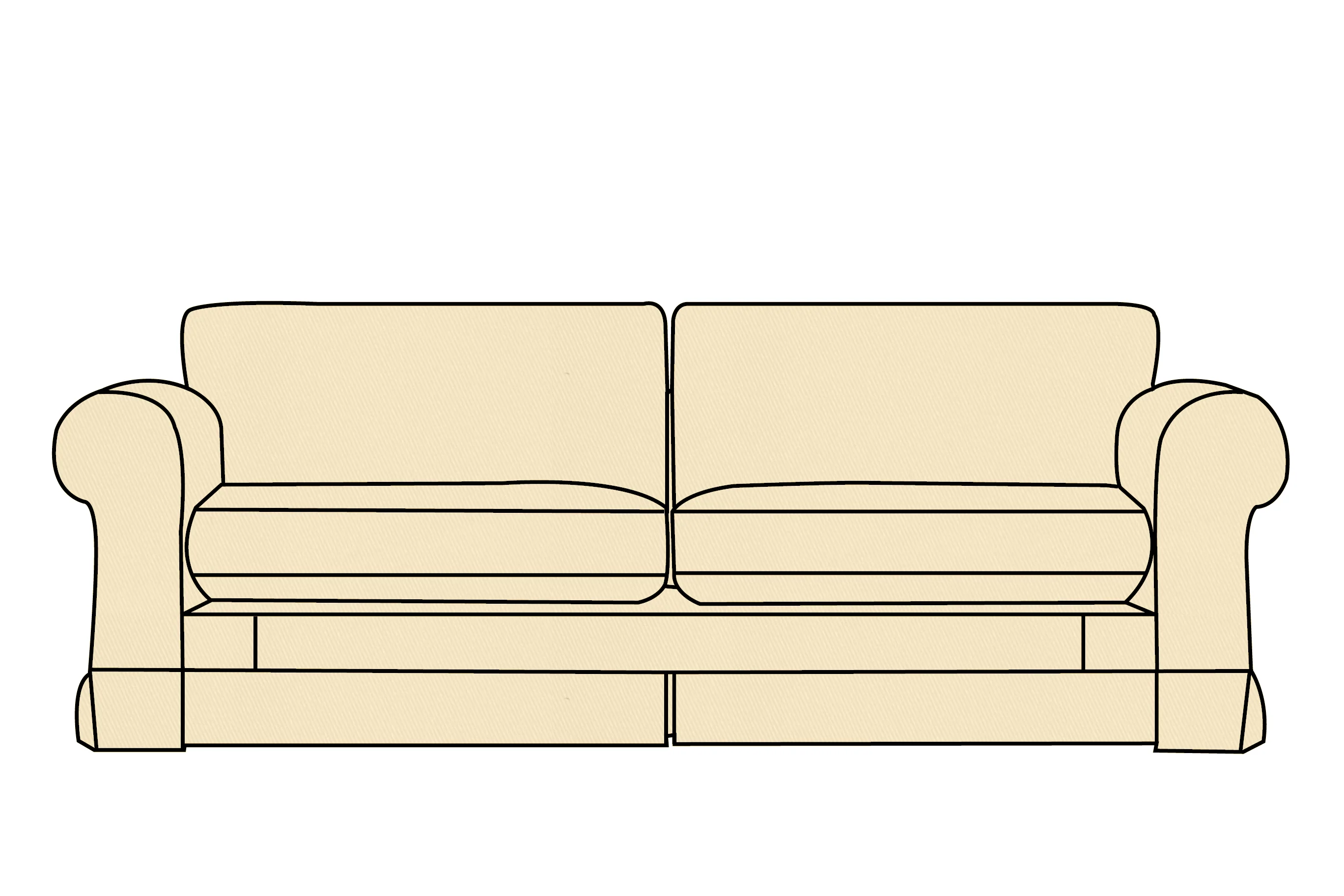Albany | 4 Seater Extra Loose Cover | Miami Ivory
