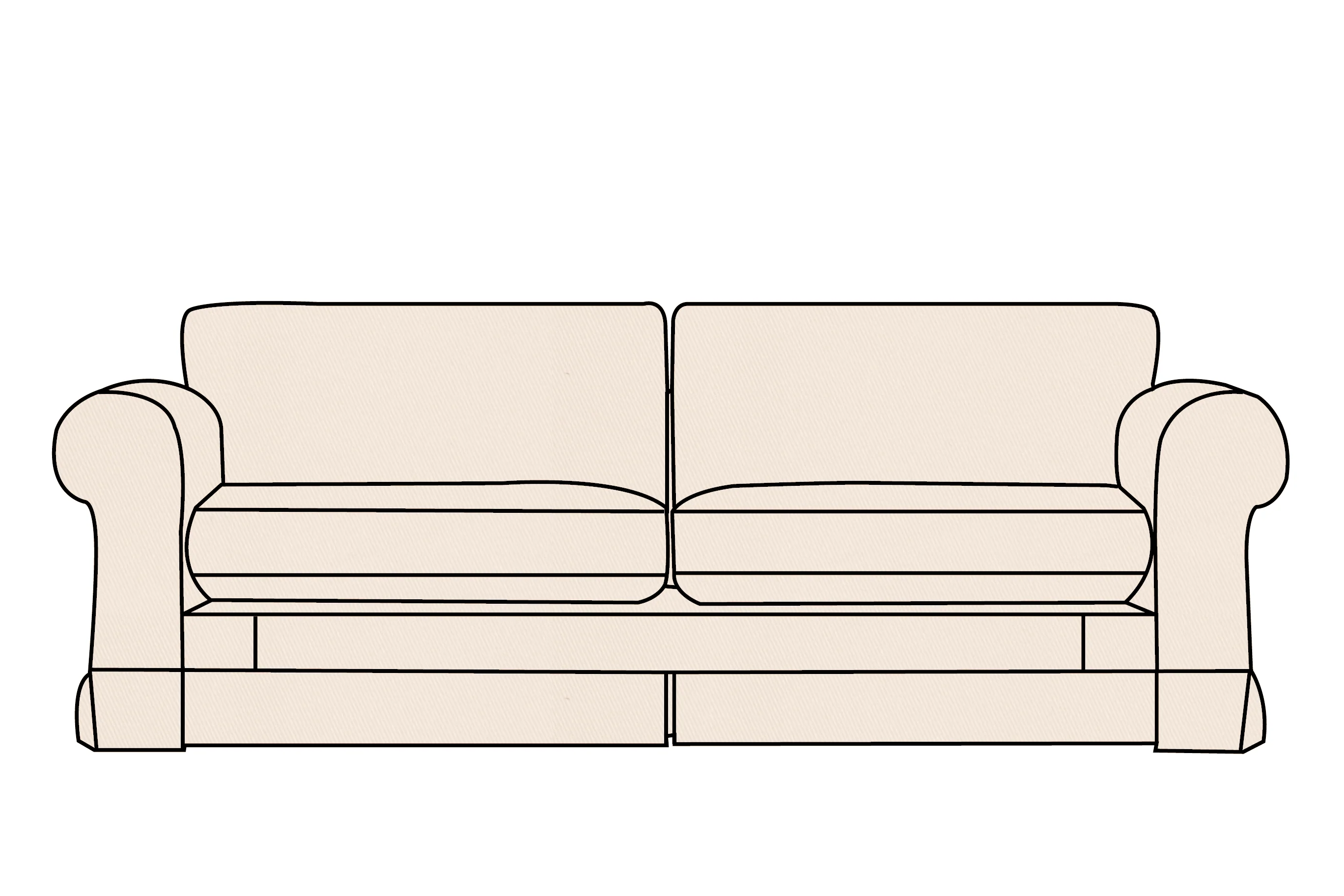 Albany | 4 Seater Extra Loose Cover | Miami Oyster