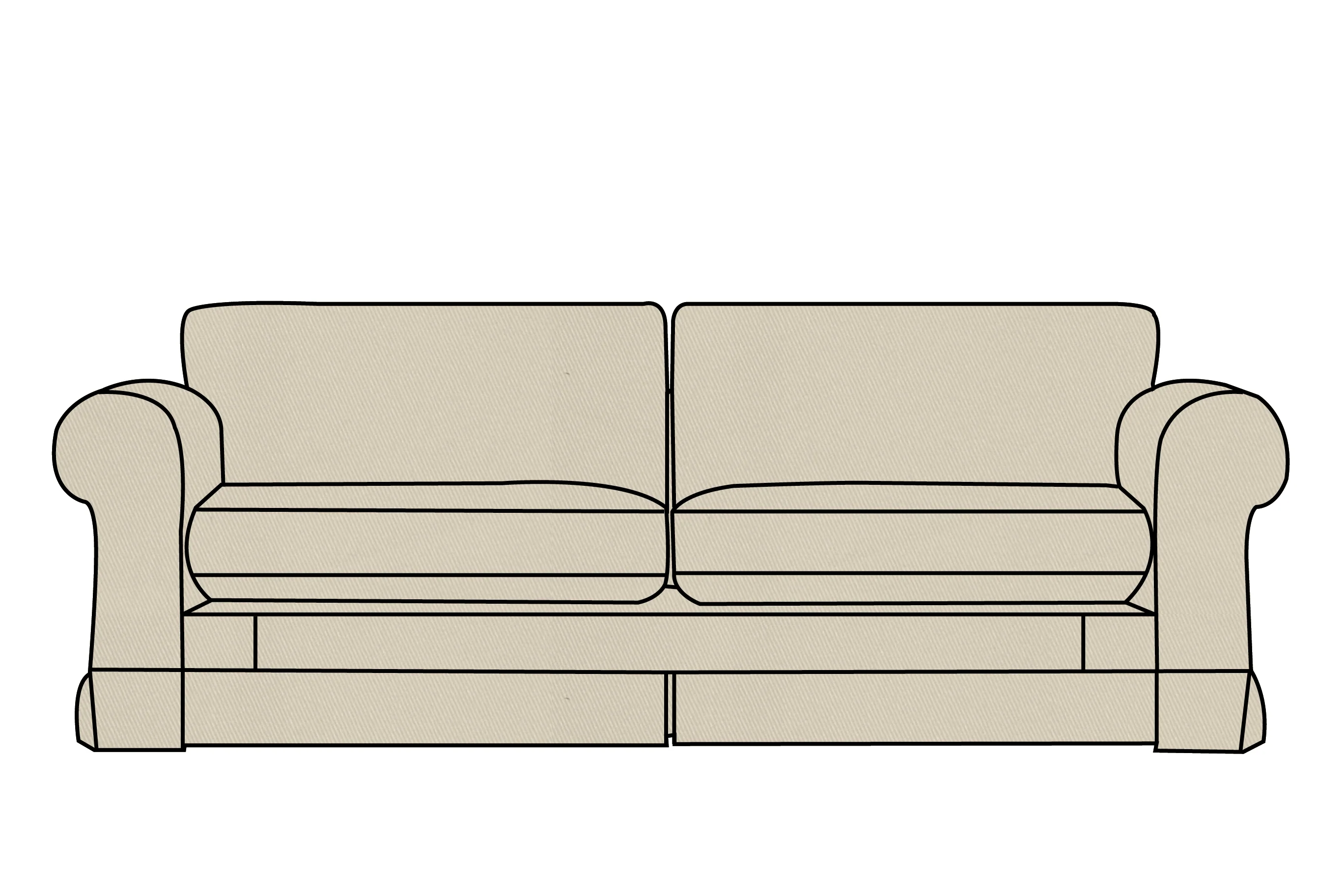Albany | 4 Seater Extra Loose Cover | Miami Pewter