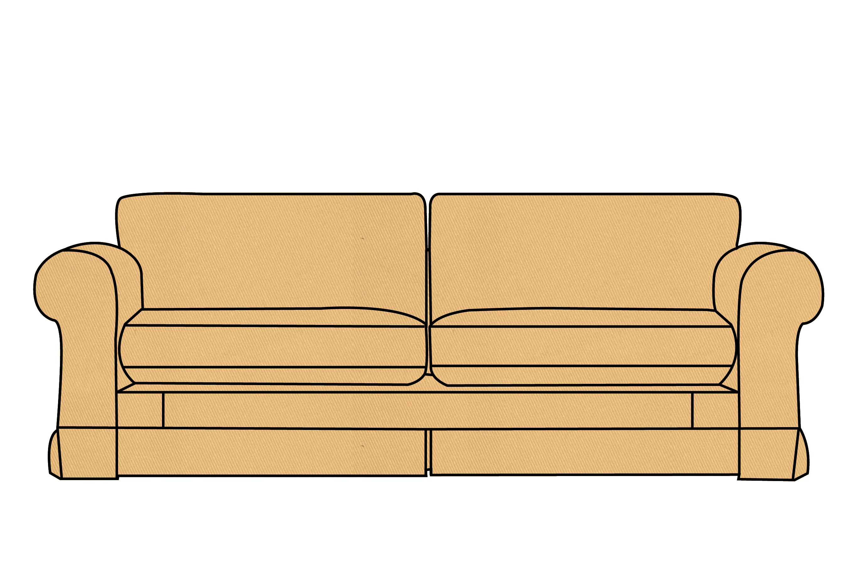 Albany | 4 Seater Extra Loose Cover | Miami Sand