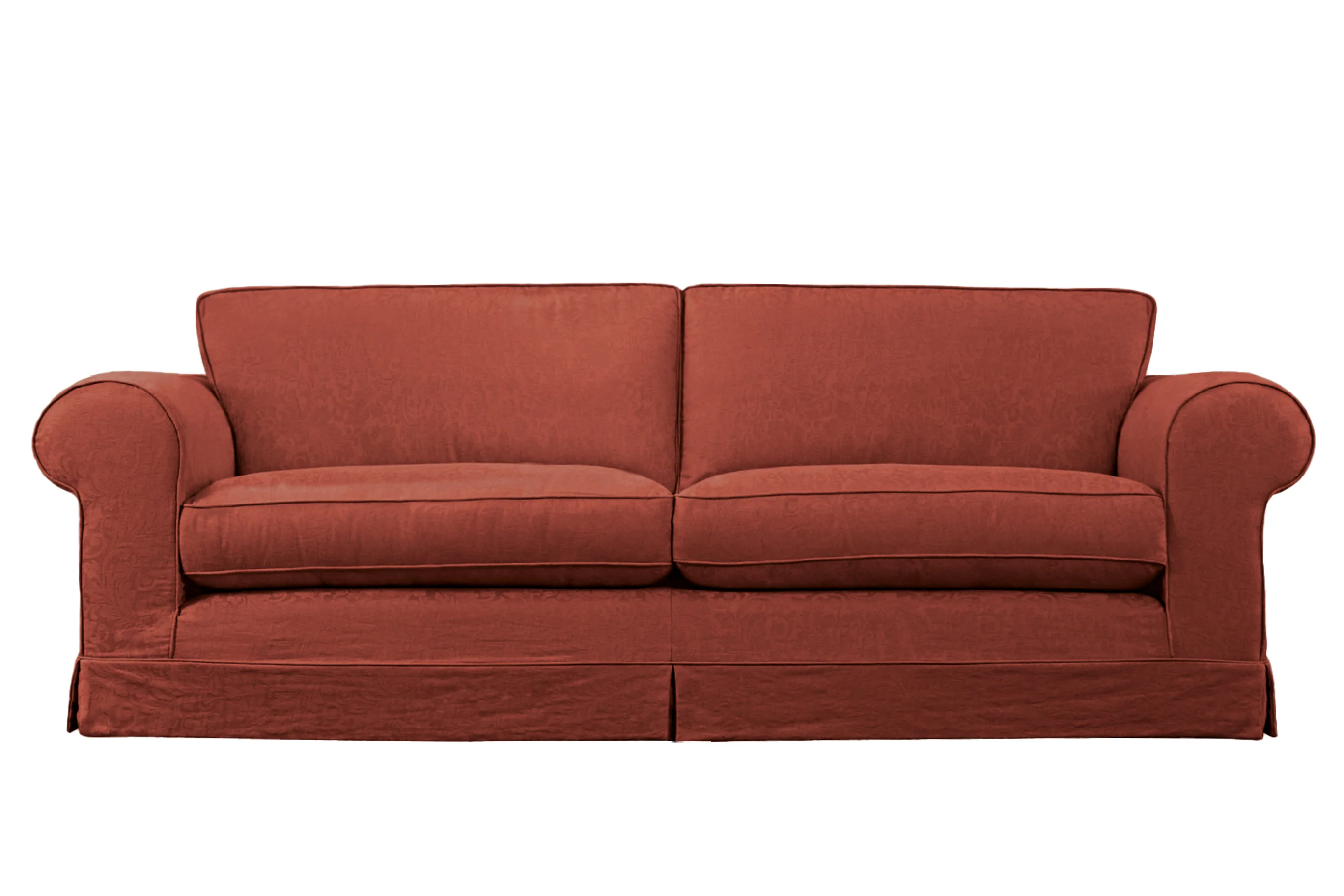 Albany | 4 Seater Extra Loose Cover | Kingston Dark Terracotta - Image 2