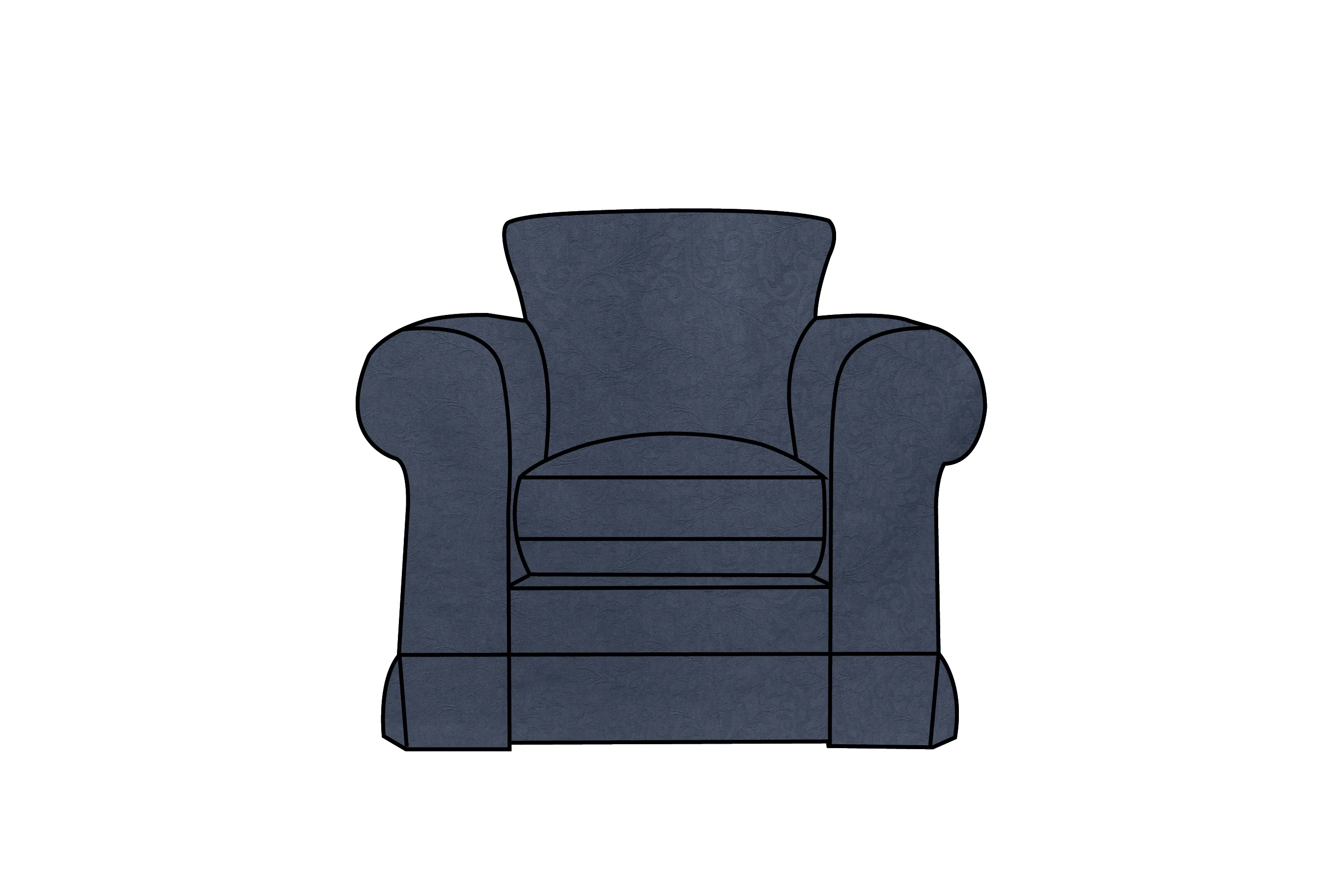 Albany | Club Chair Extra Loose Cover | Kingston Dark Blue