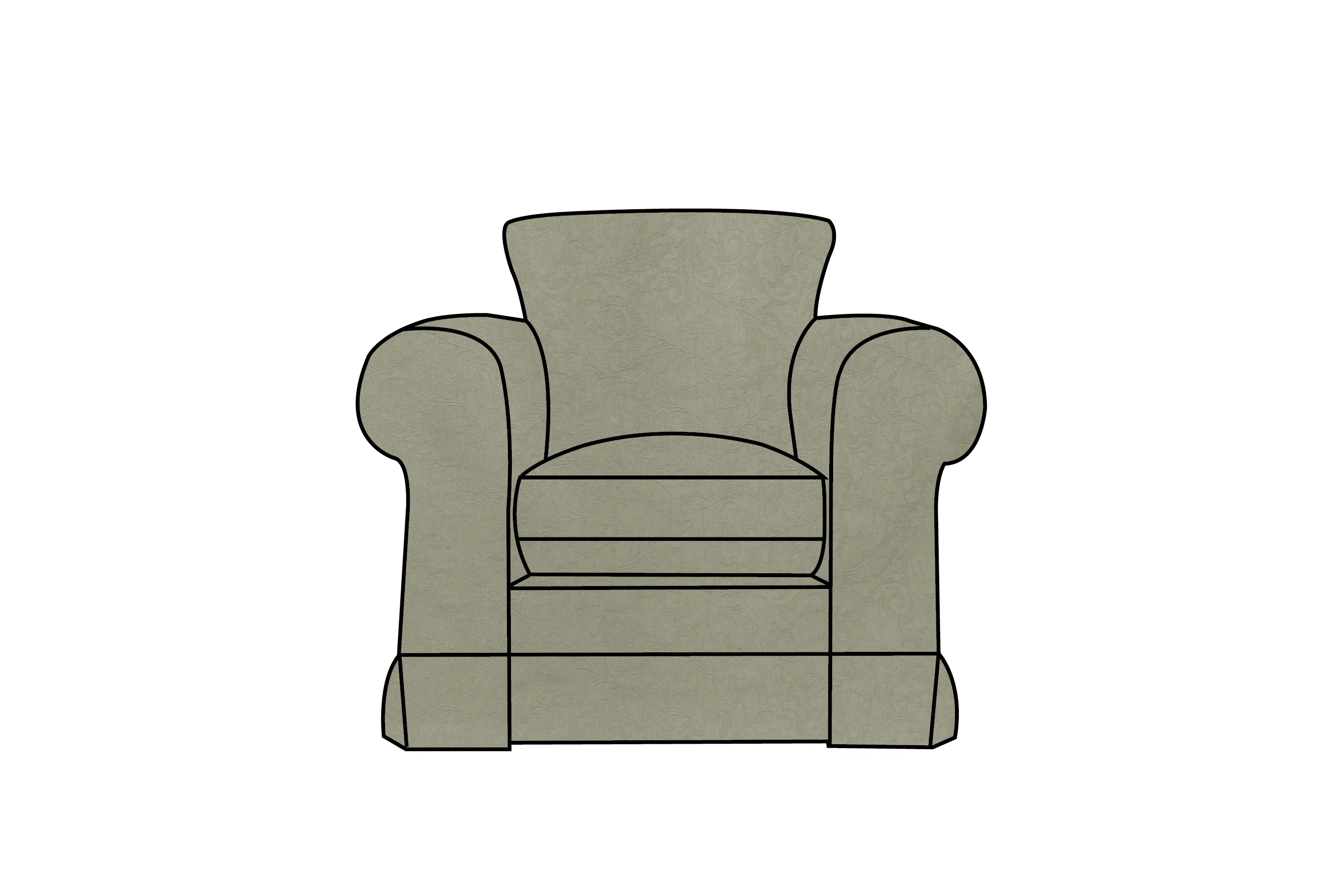 Albany | Club Chair Extra Loose Cover | Kingston Lichen