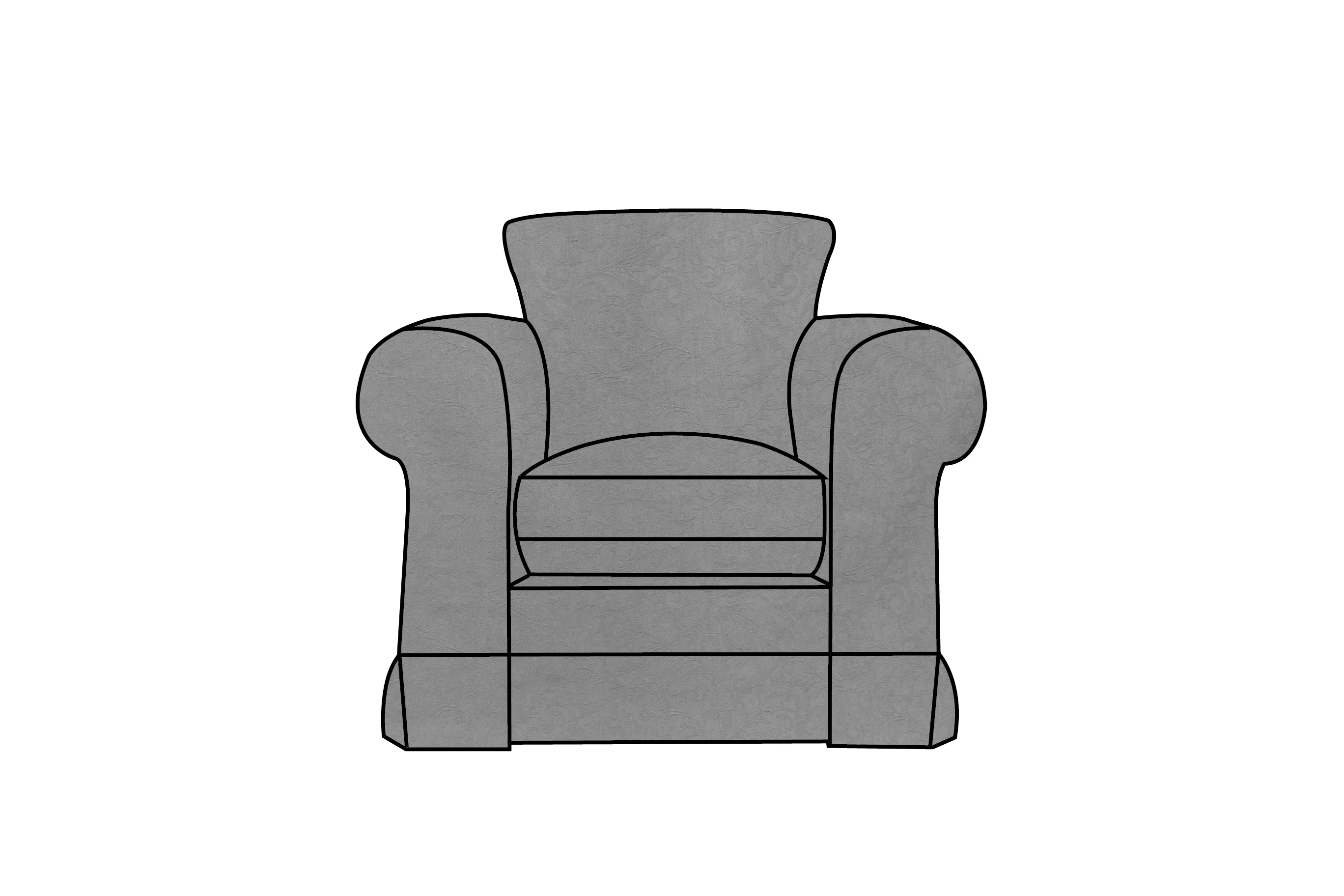 Albany | Club Chair Extra Loose Cover | Kingston Light Grey