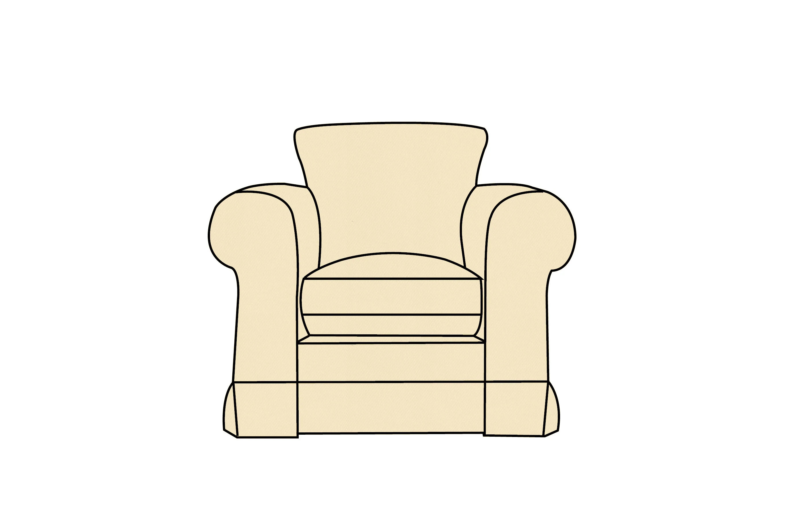 Albany | Club Chair Extra Loose Cover | Miami Ivory