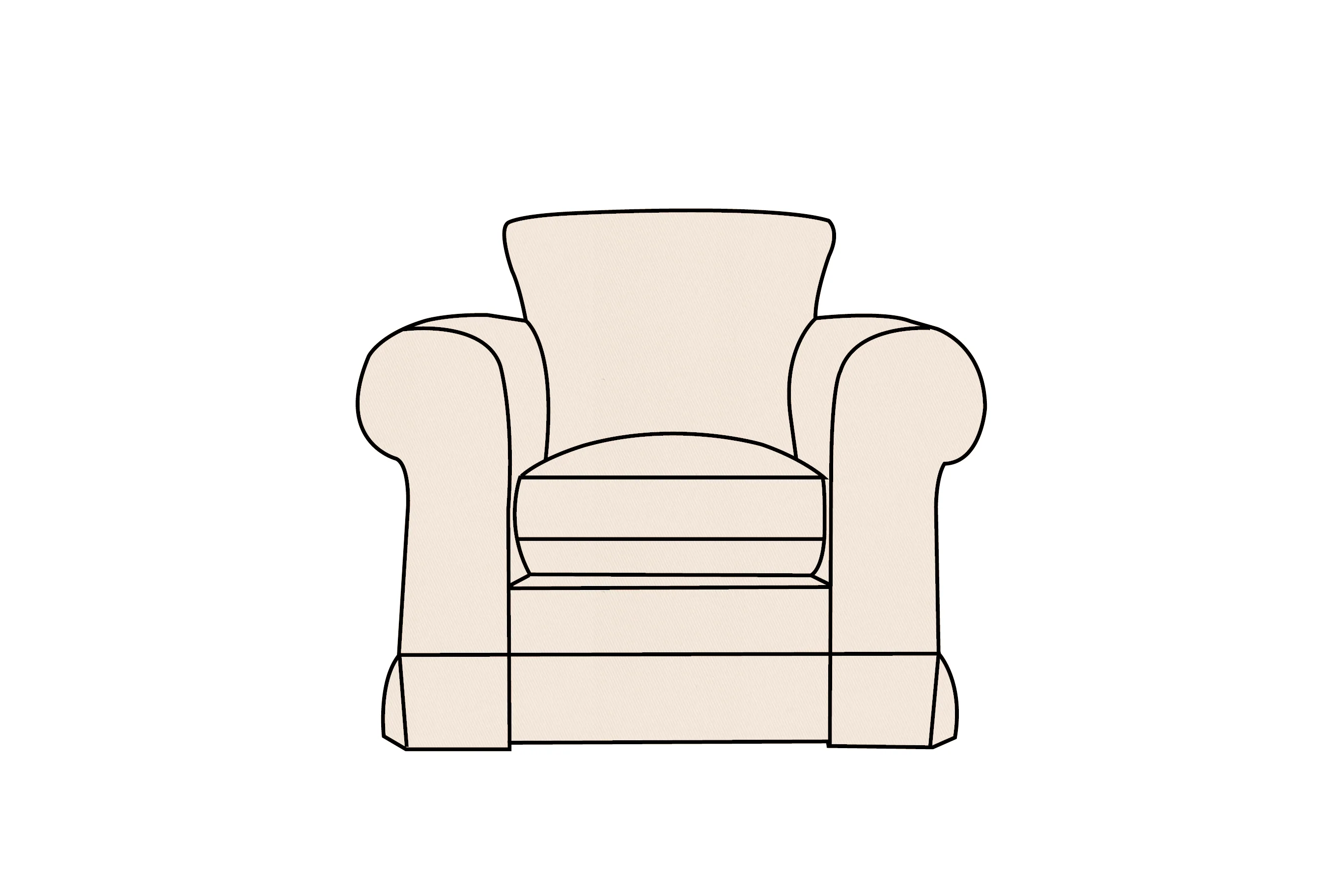 Albany | Club Chair Extra Loose Cover | Miami Oyster