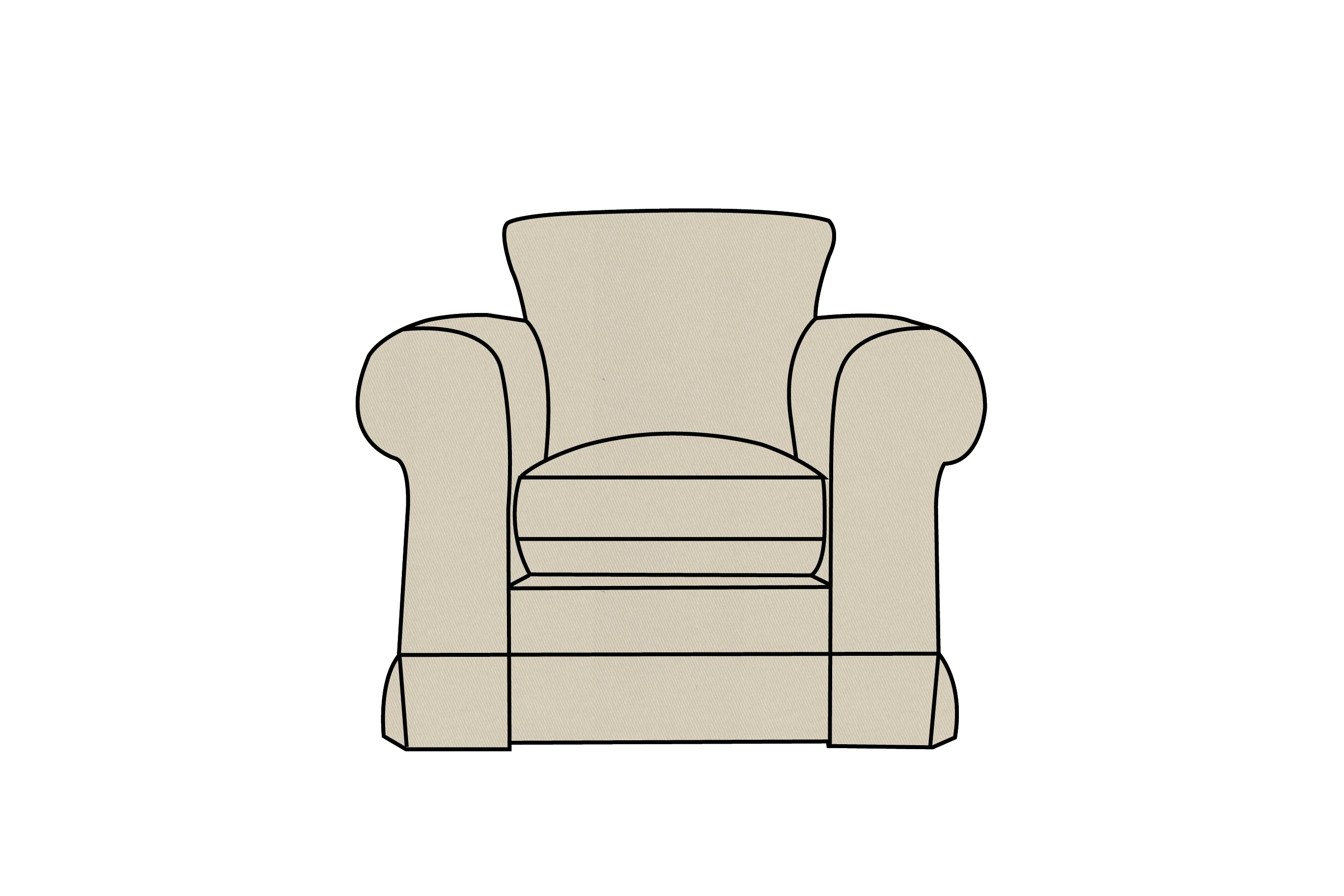 Albany | Club Chair Extra Loose Cover | Miami Pewter