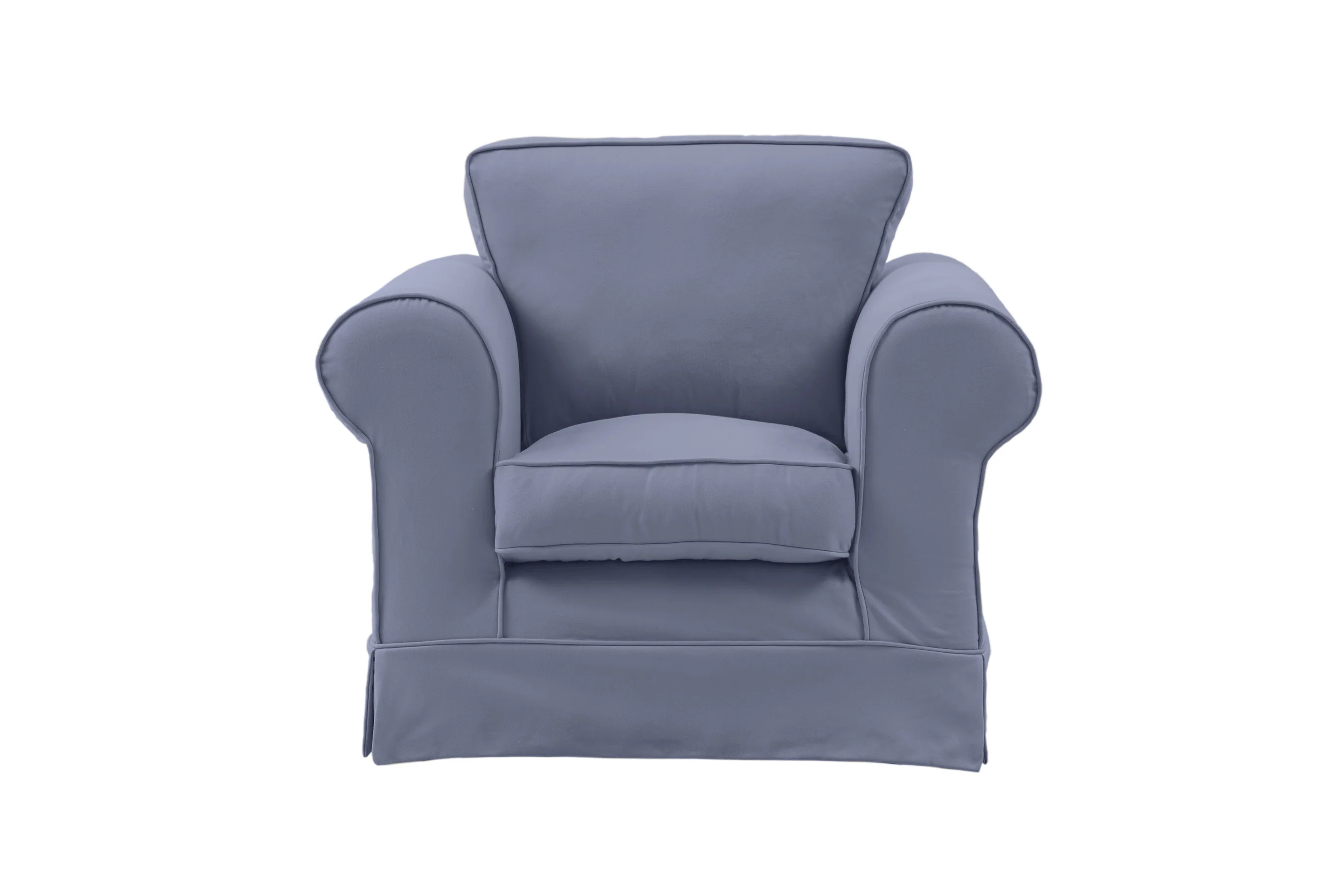 Albany | Club Chair Extra Loose Cover | Miami Sea Blue - Image 2