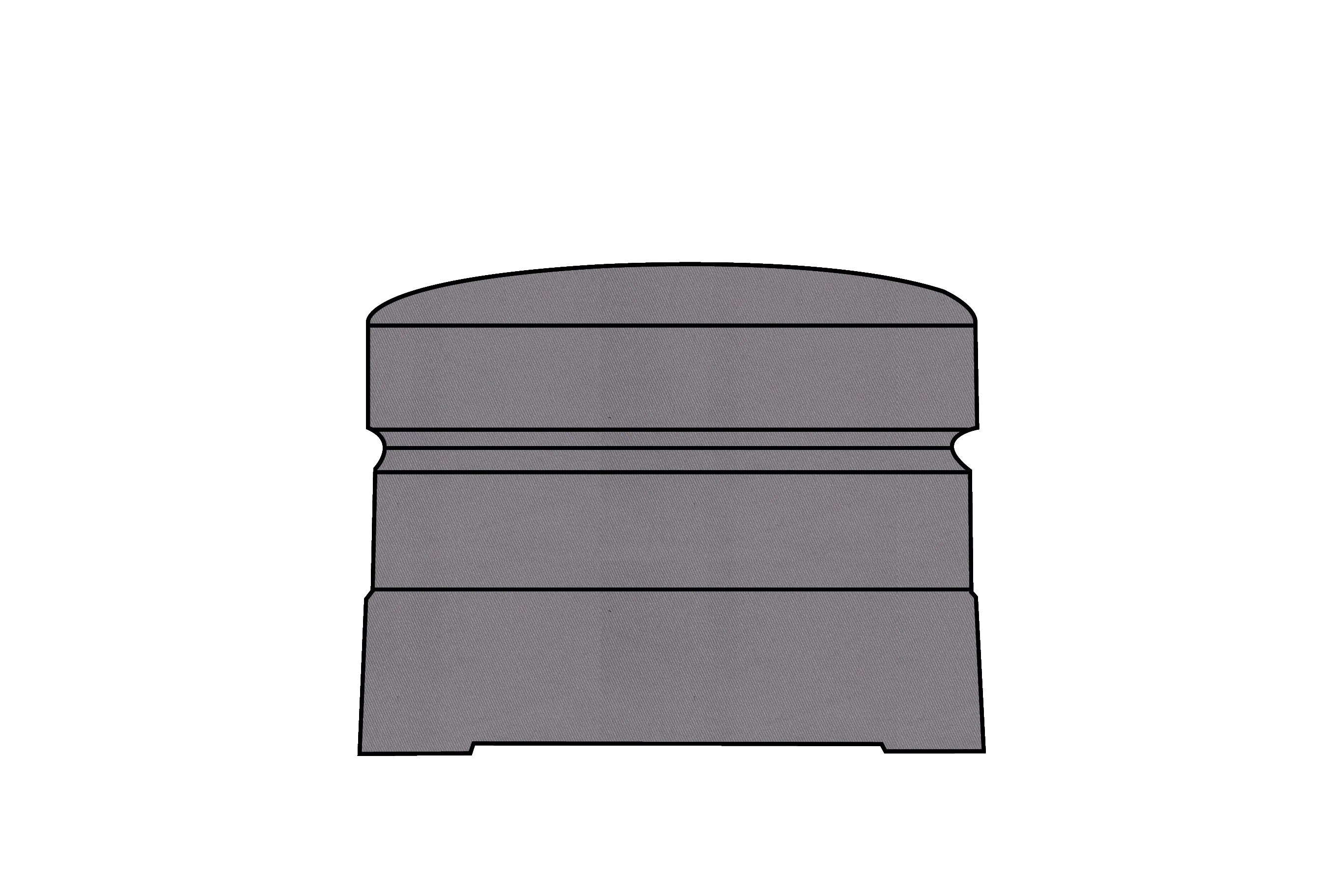 Madrid | Footstool Extra Loose Cover | Miami Charcoal
