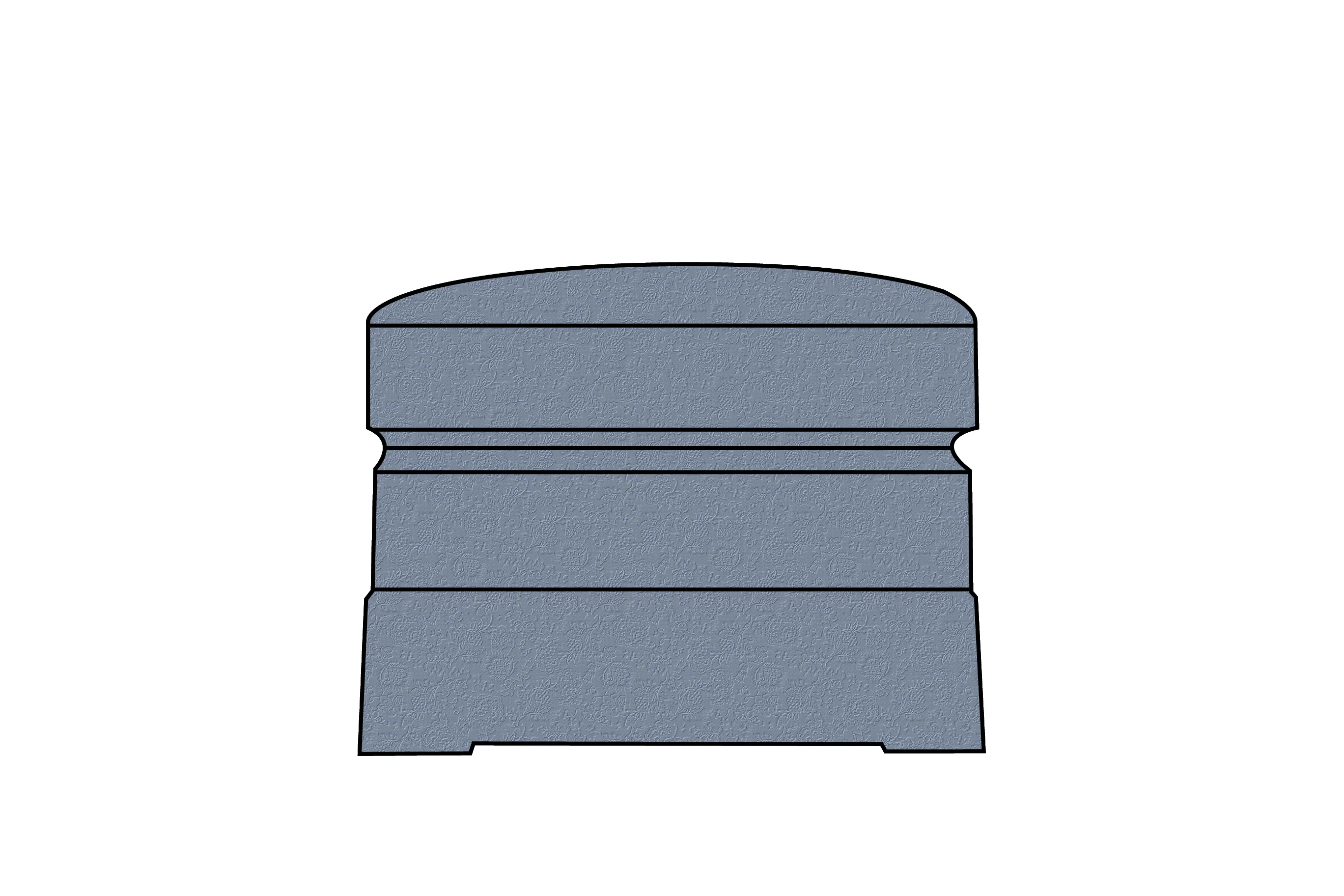 Albany | Footstool Extra Loose Cover | Shaftesbury Cornflower Blue