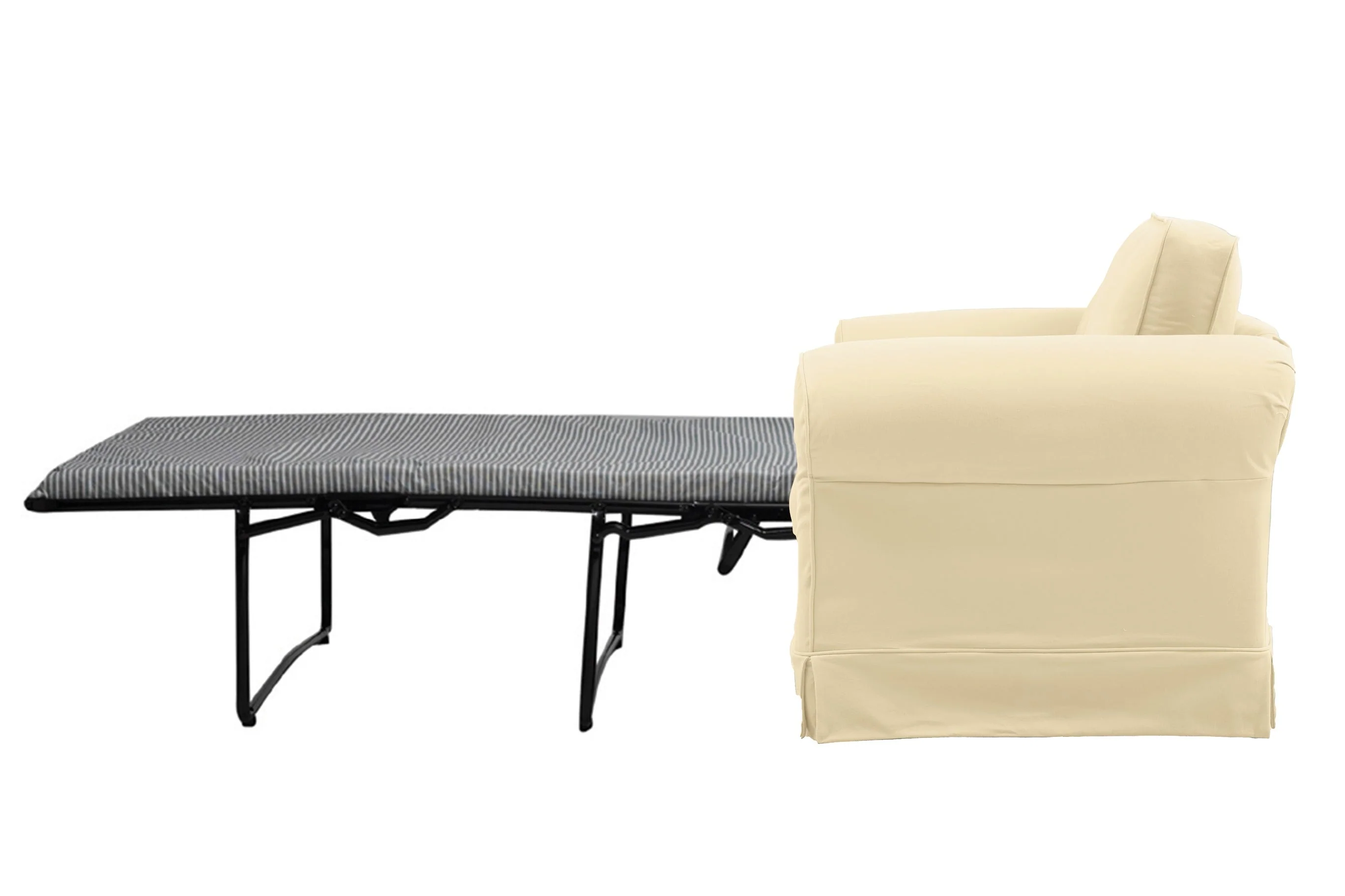 Albany | Sofa Bed Extra Loose Cover | Miami Ivory - Image 2
