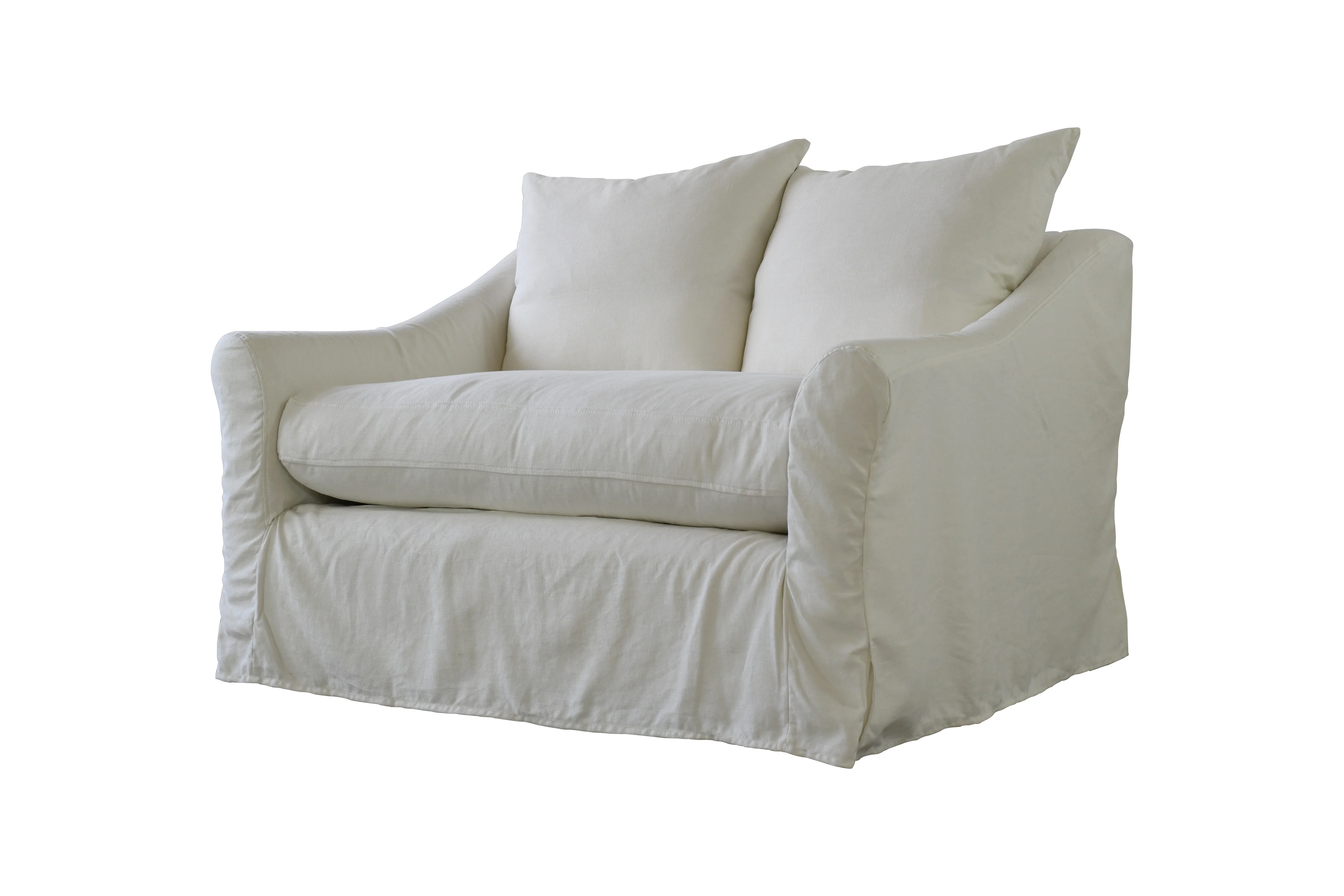 Alice | 2 Seater Extra Loose Cover | Marque Ivory - Image 3