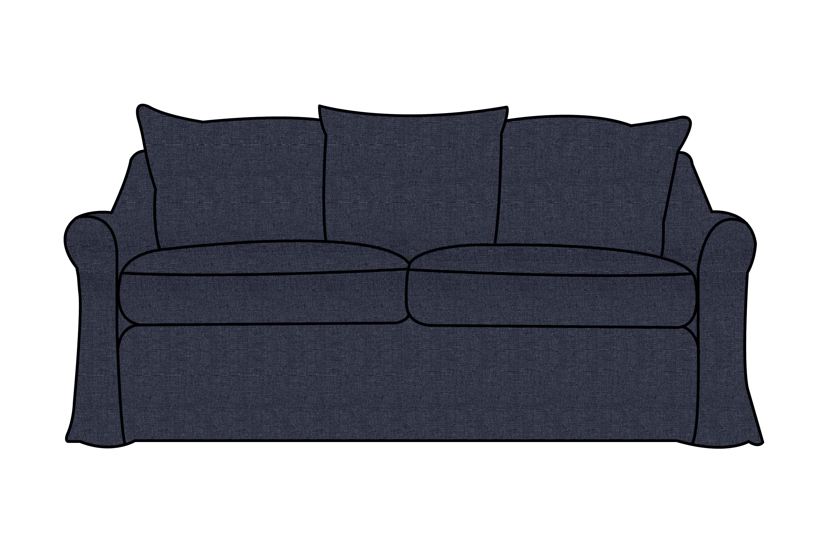 Alice | 3 Seater Extra Loose Cover | Marque Neptune
