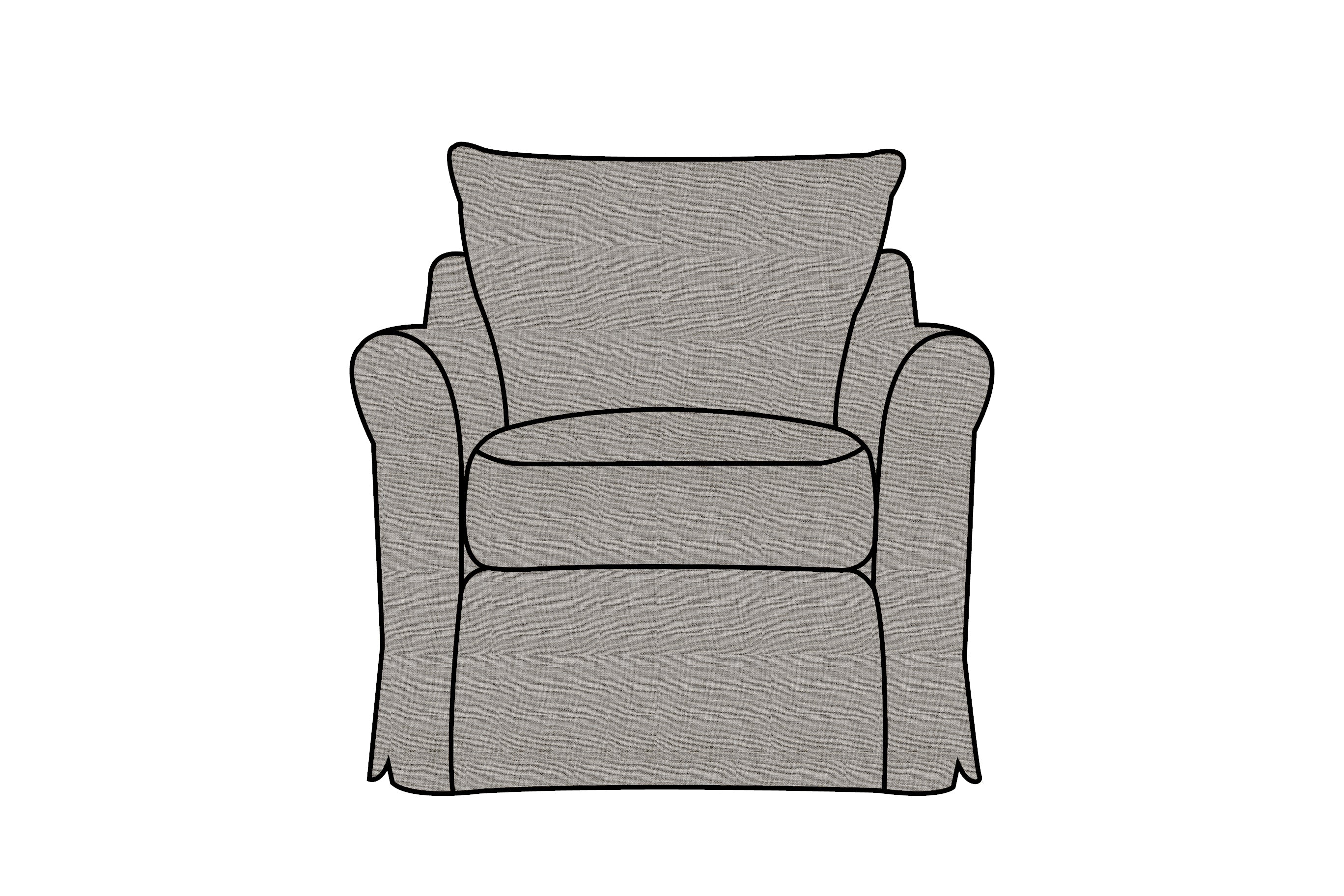 Alice | Armchair Extra Loose Cover | Marque Pewter