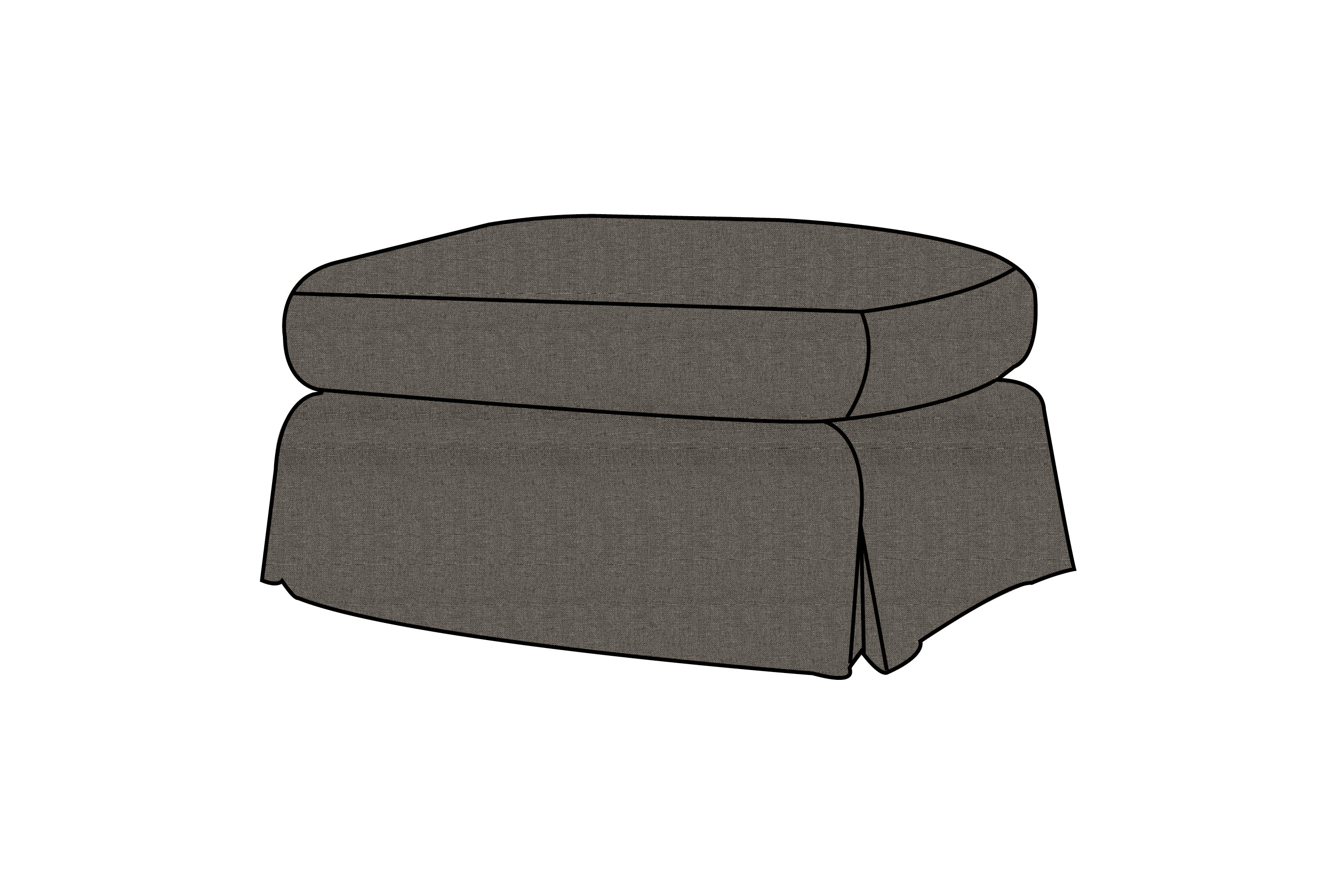 Alice | Bench Footstool Extra Loose Cover | Marque Elephant