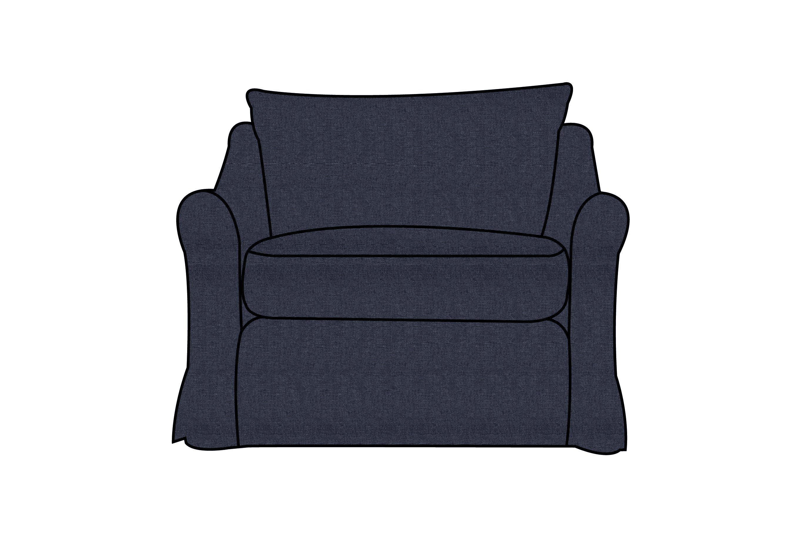 Alice | Love Seat Extra Loose Cover | Marque Neptune