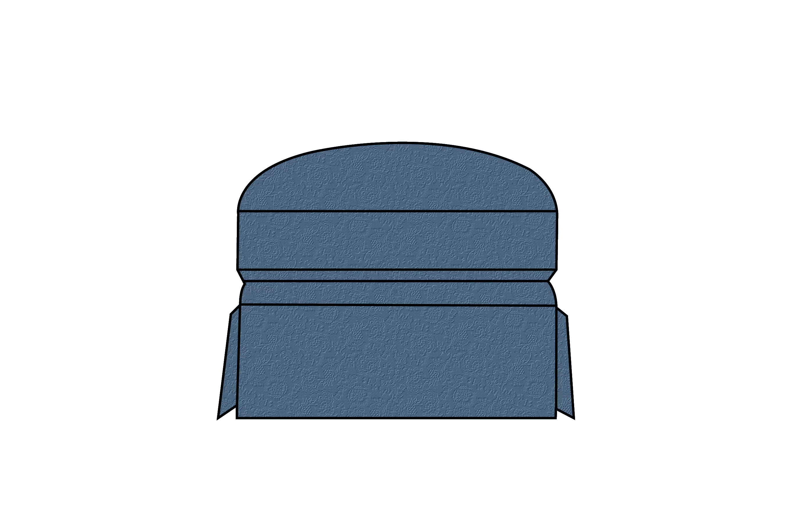 Banbury | Footstool Extra Loose Cover | Shaftesbury Blue