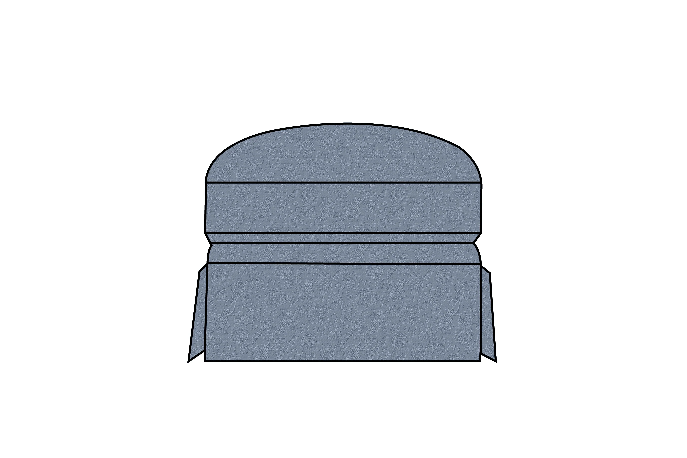 Banbury | Footstool Extra Loose Cover | Shaftesbury Cornflower Blue