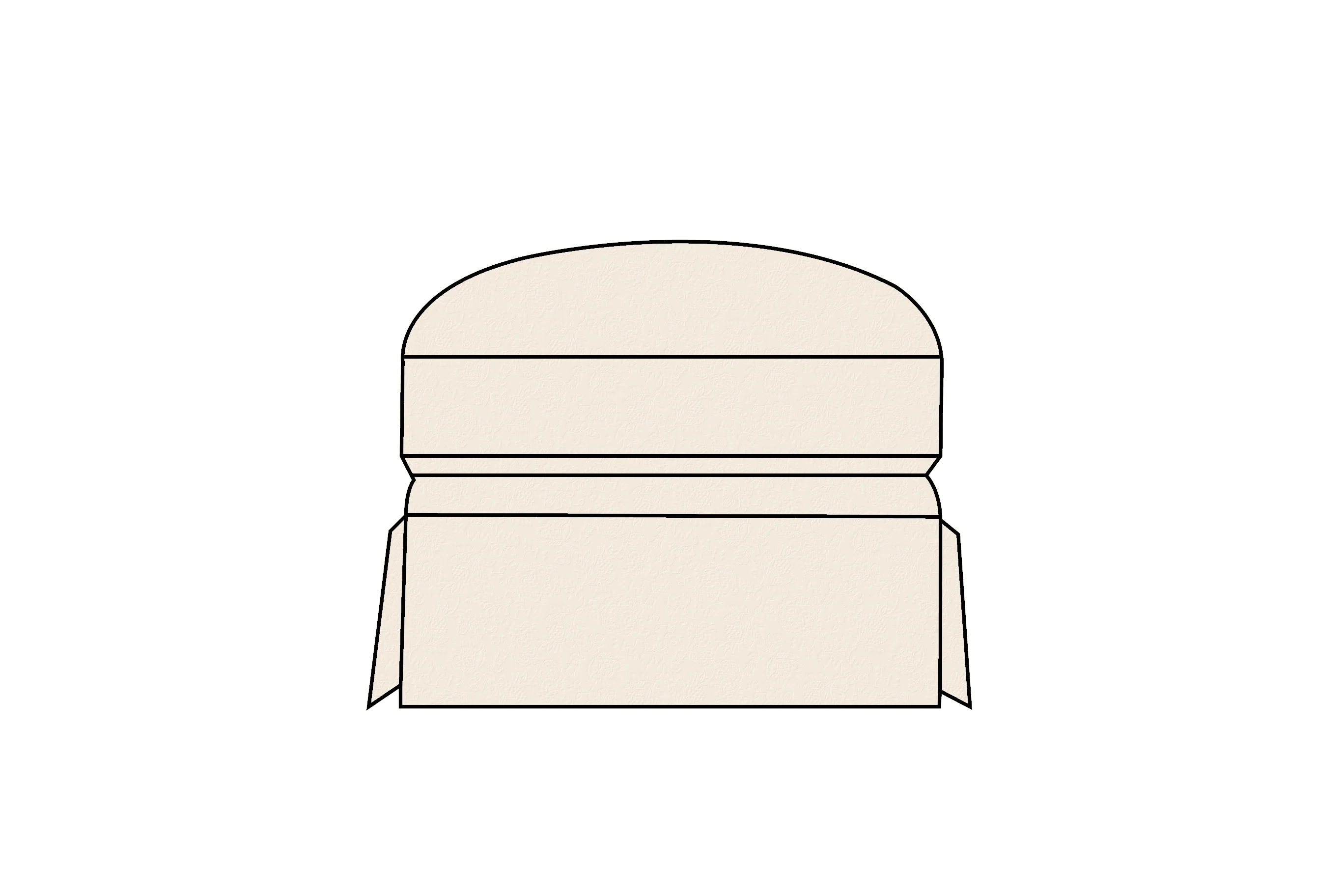 Banbury | Footstool Extra Loose Cover | Shaftesbury Natural