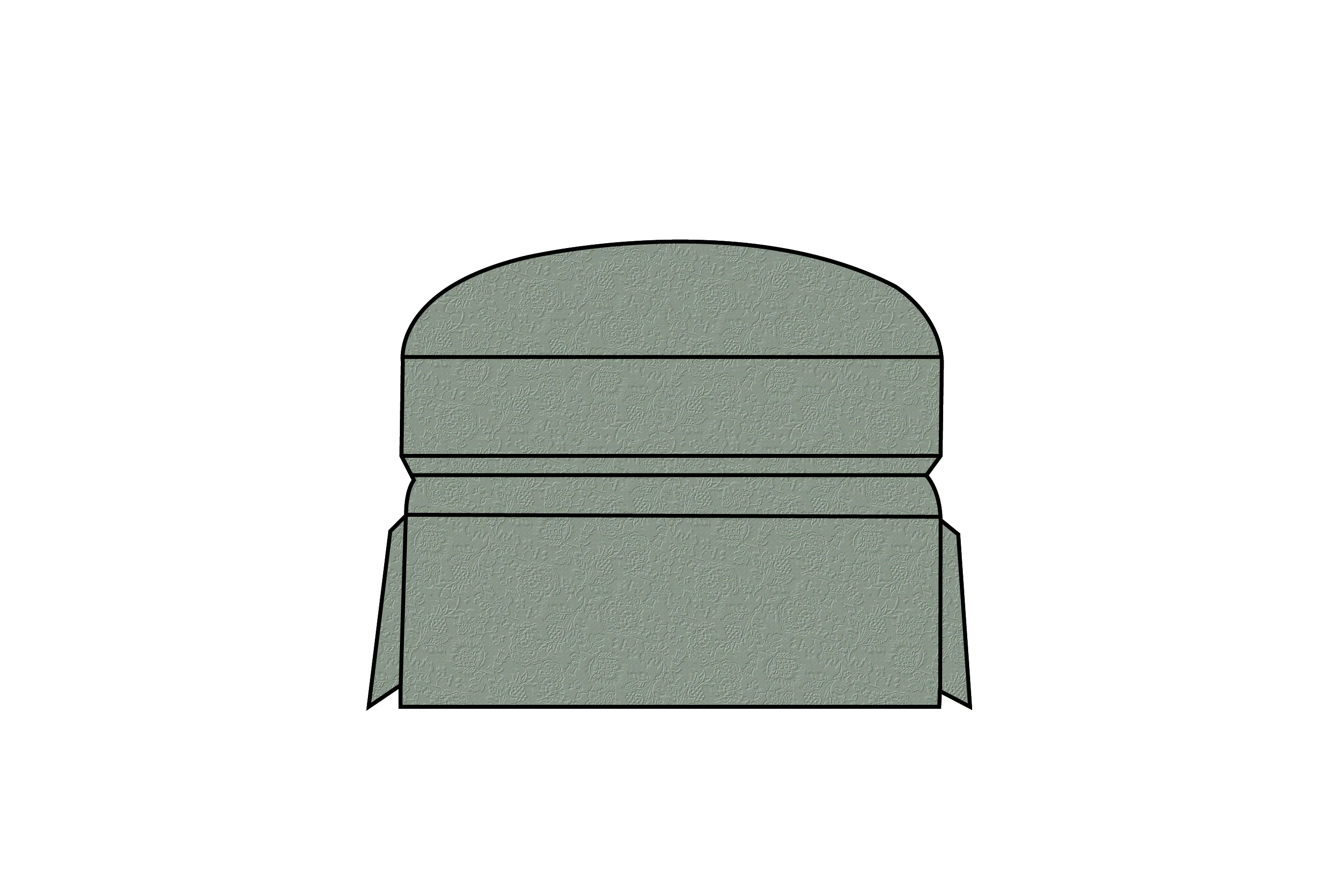 Banbury | Footstool Extra Loose Cover | Shaftesbury Sage