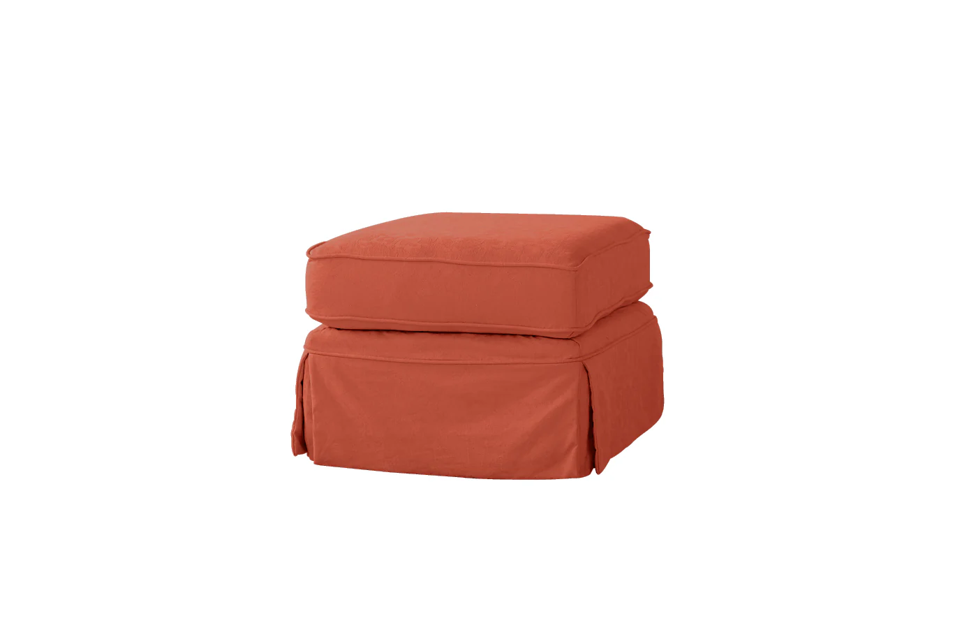 Banbury | Footstool Extra Loose Cover | Shaftesbury Sienna - Image 2