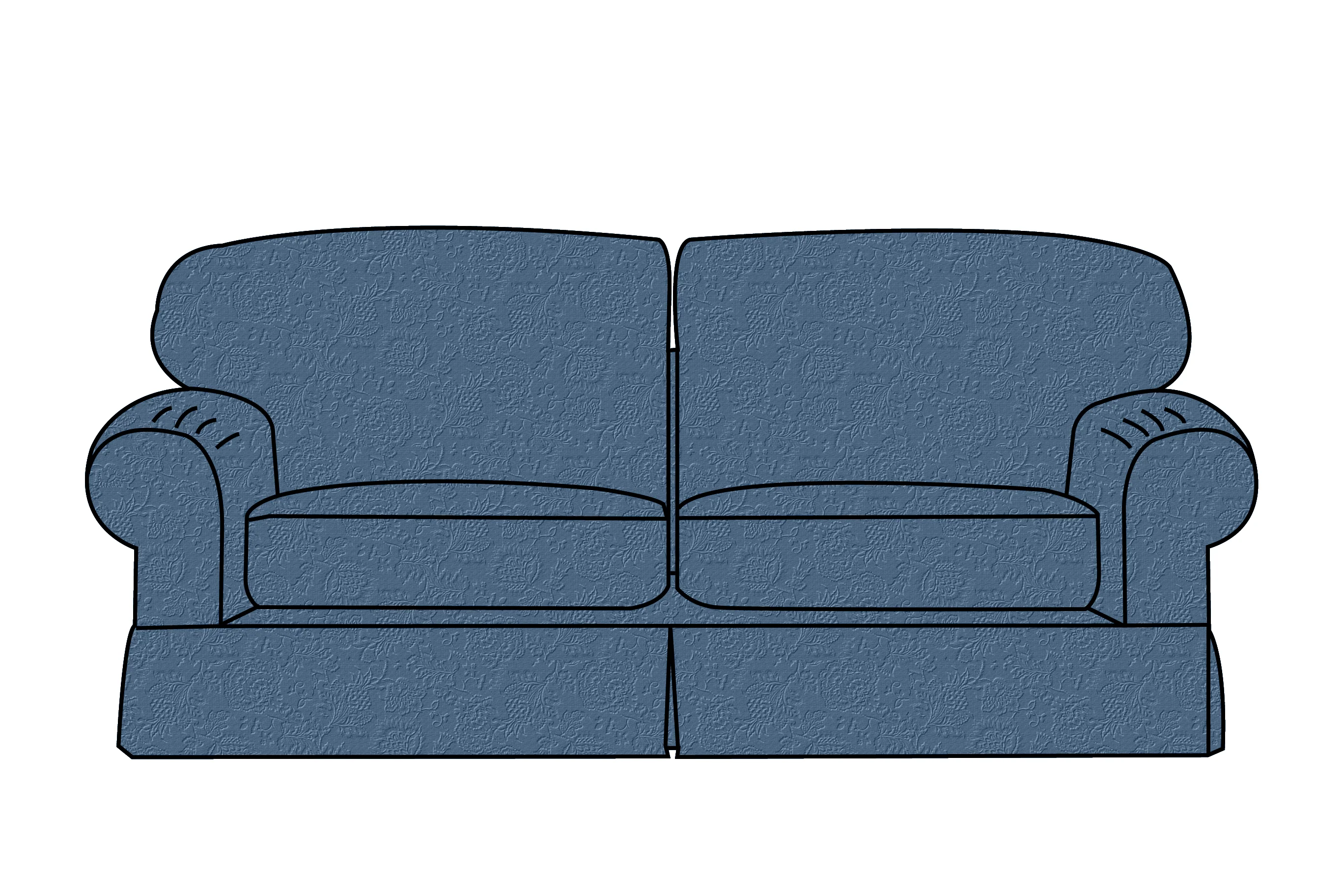 Banbury | Midi Extra Loose Cover | Shaftesbury Blue