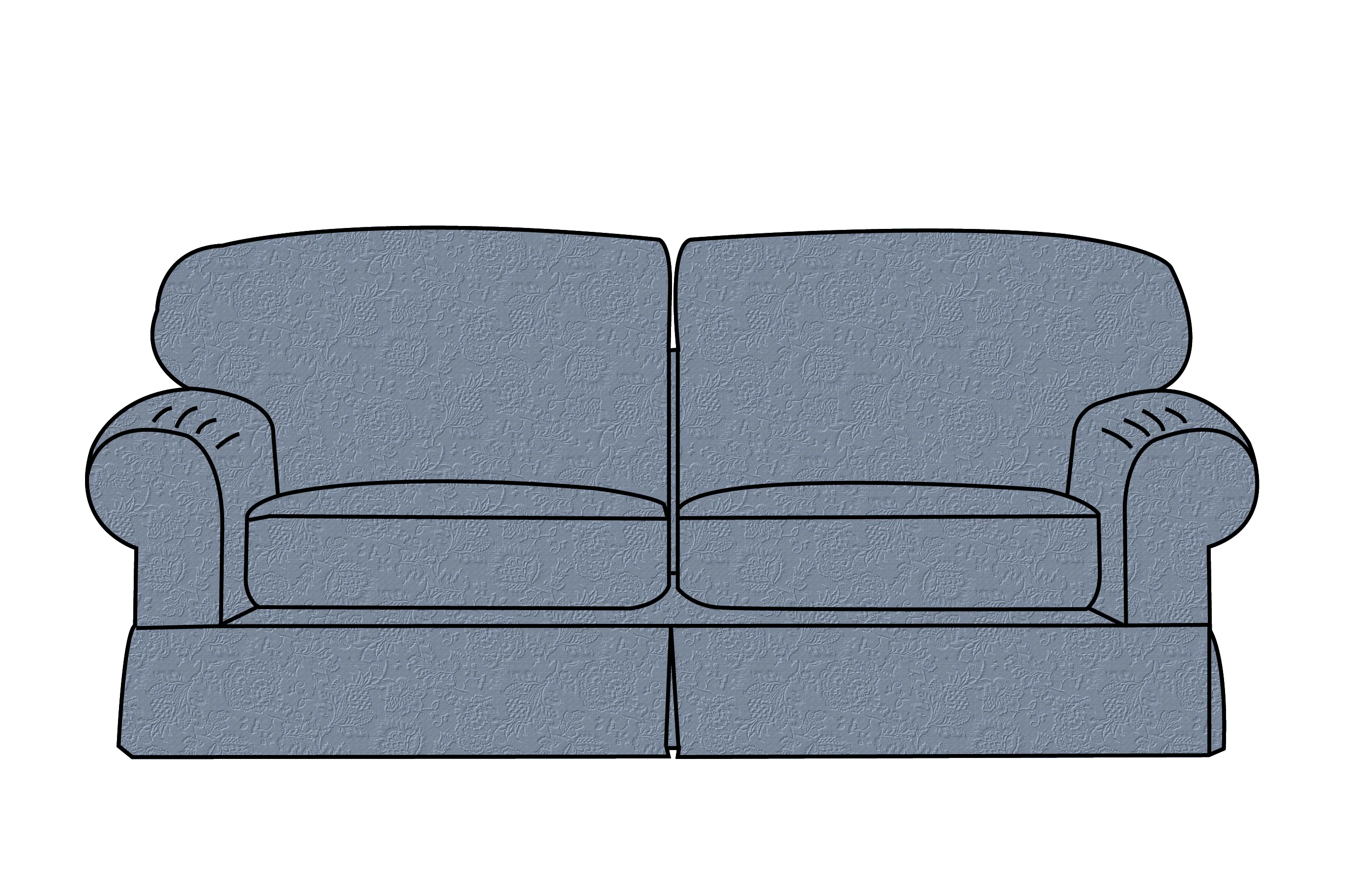 Banbury | Midi Extra Loose Cover | Shaftesbury Cornflower Blue