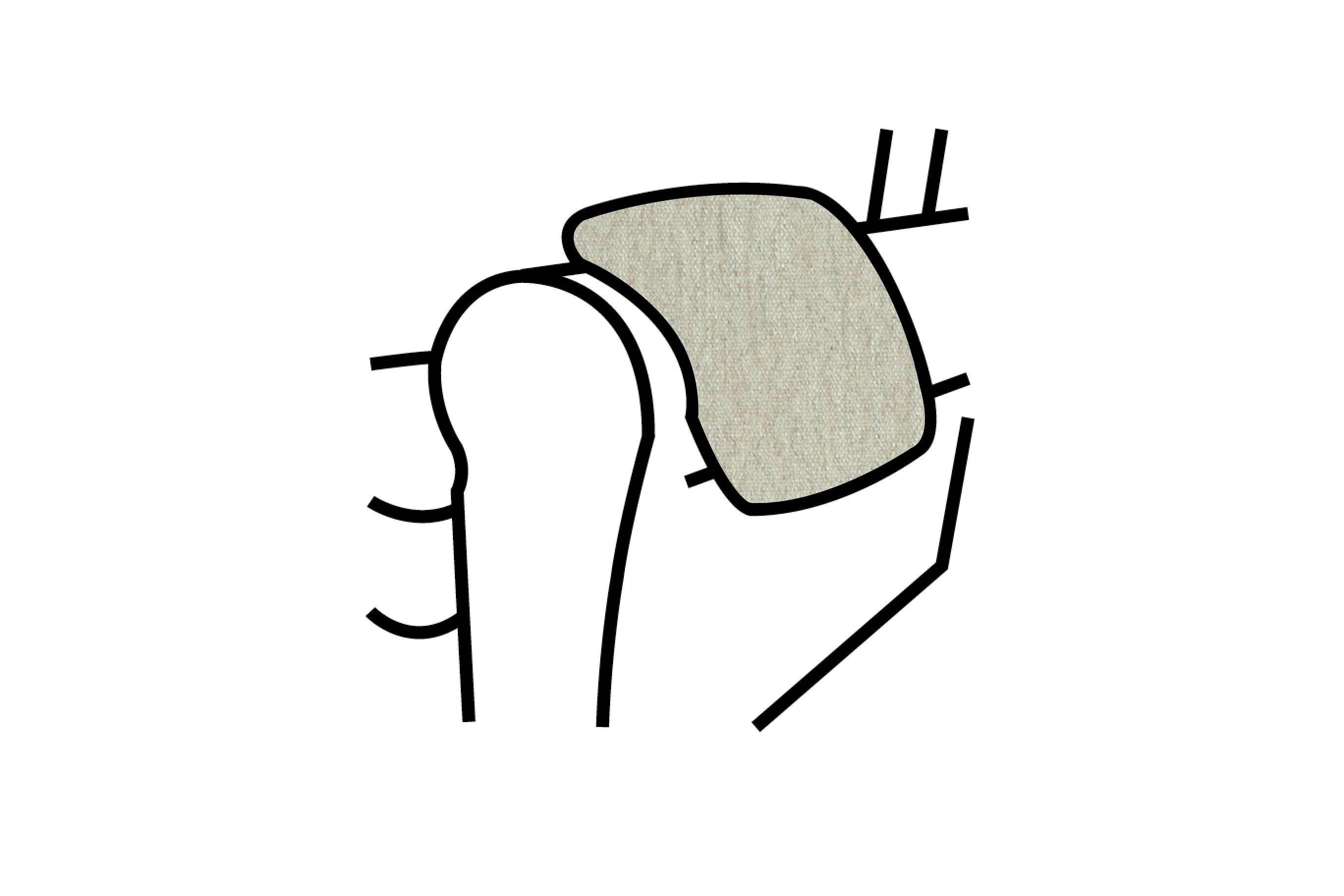 Blenheim | Armpads (pair) | Willow Hessian