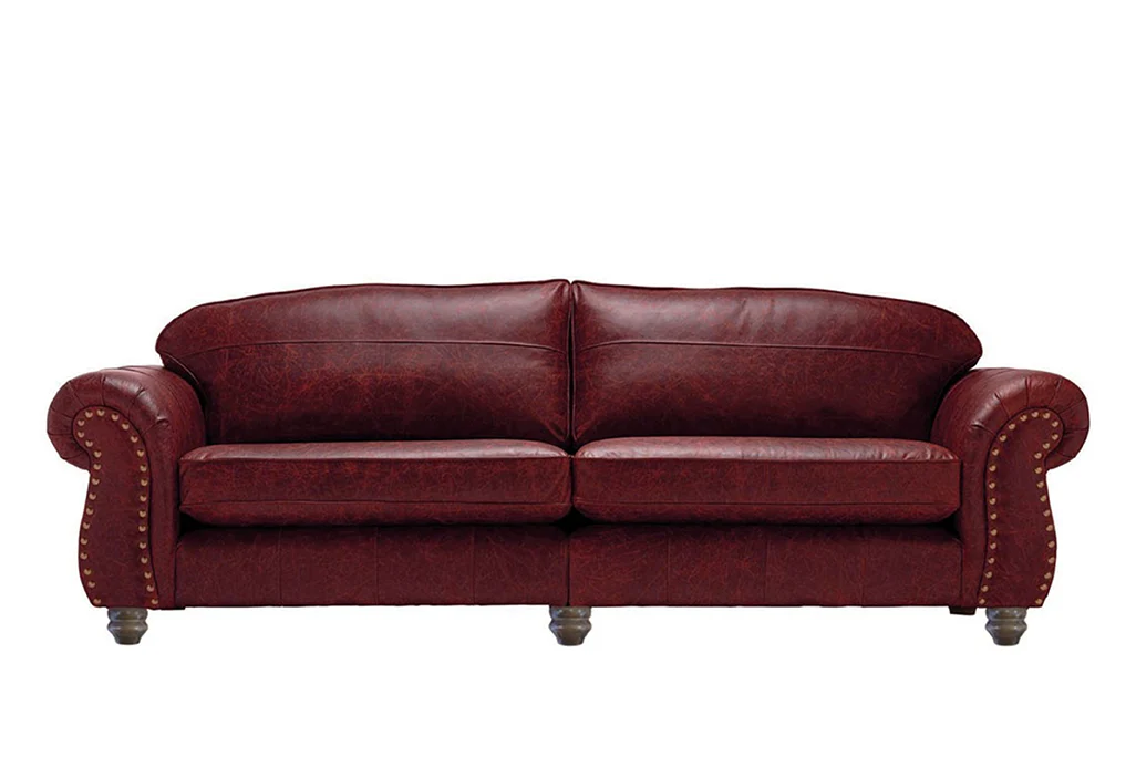 Burlington | Grand Leather Sofa | Vintage Oxblood