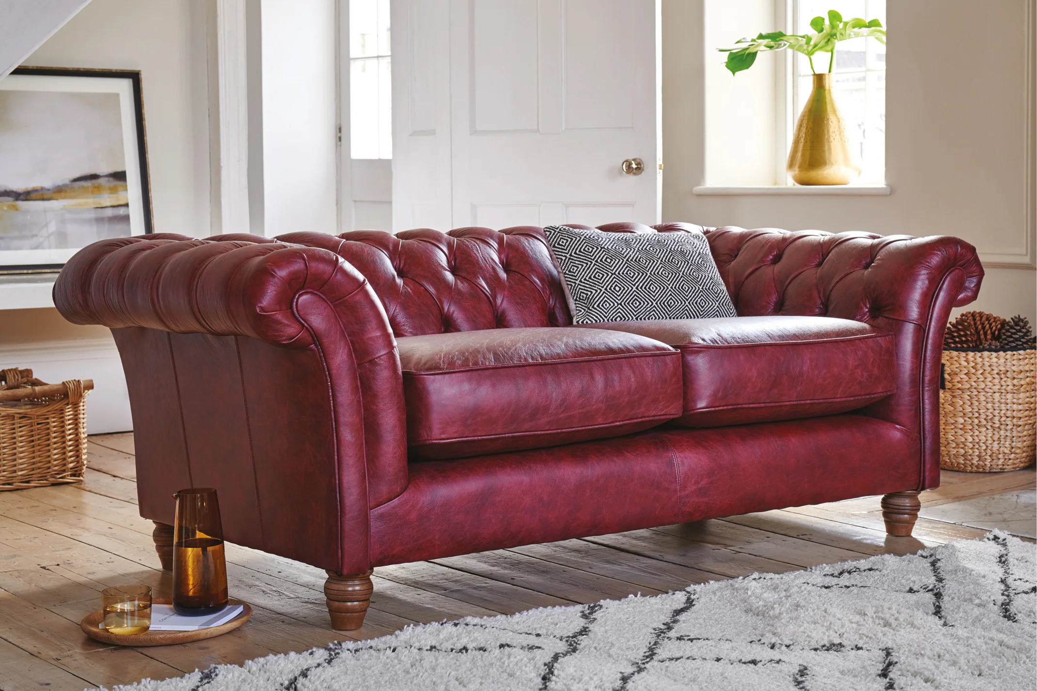 Cambridge | 3 Seater Sofa | Vintage Oxblood