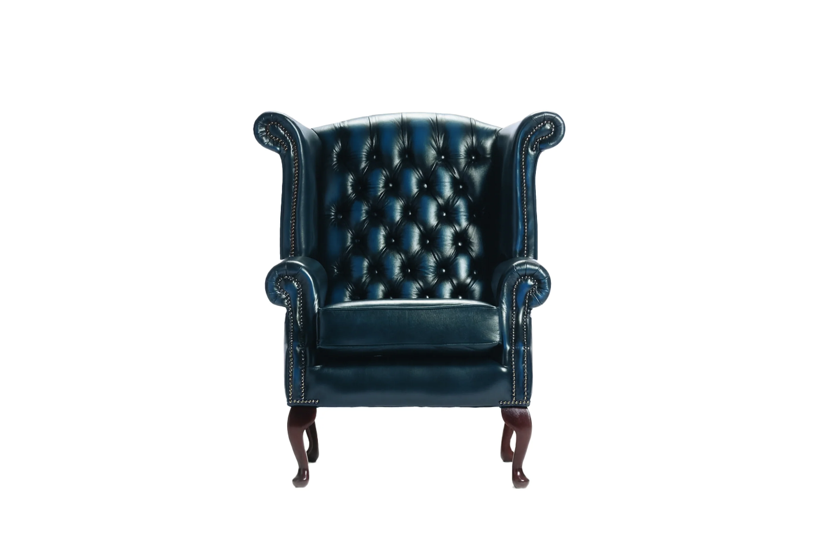 Chesterfield | Georgian Highback Chair | Antique Blue - Image 2