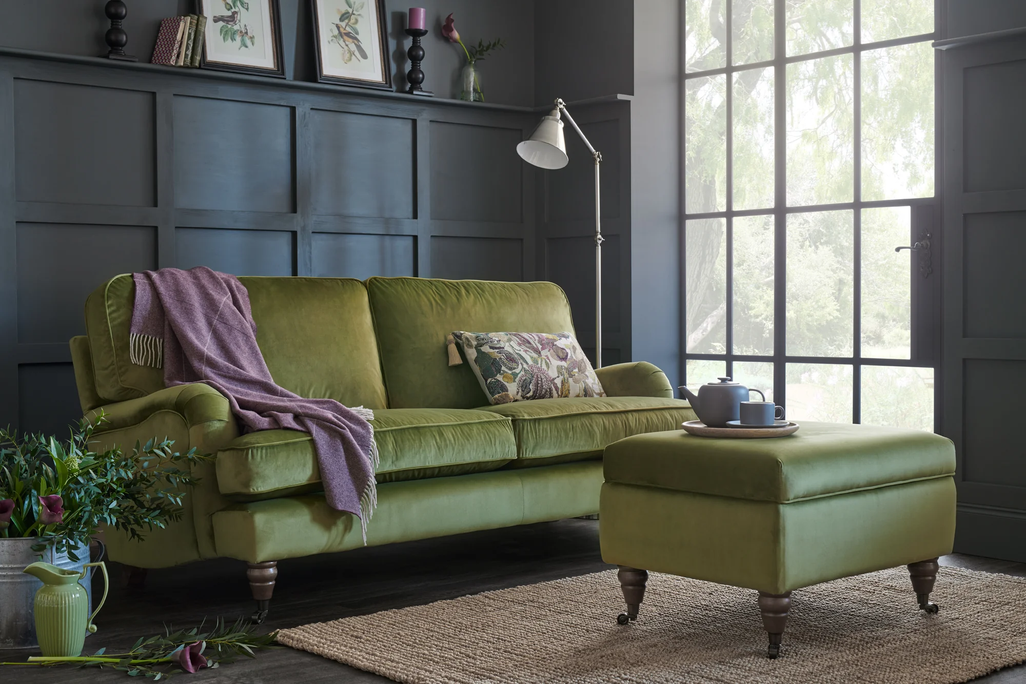 Florence | 3 Seater Sofa | Opulence Olive Green - Image 2